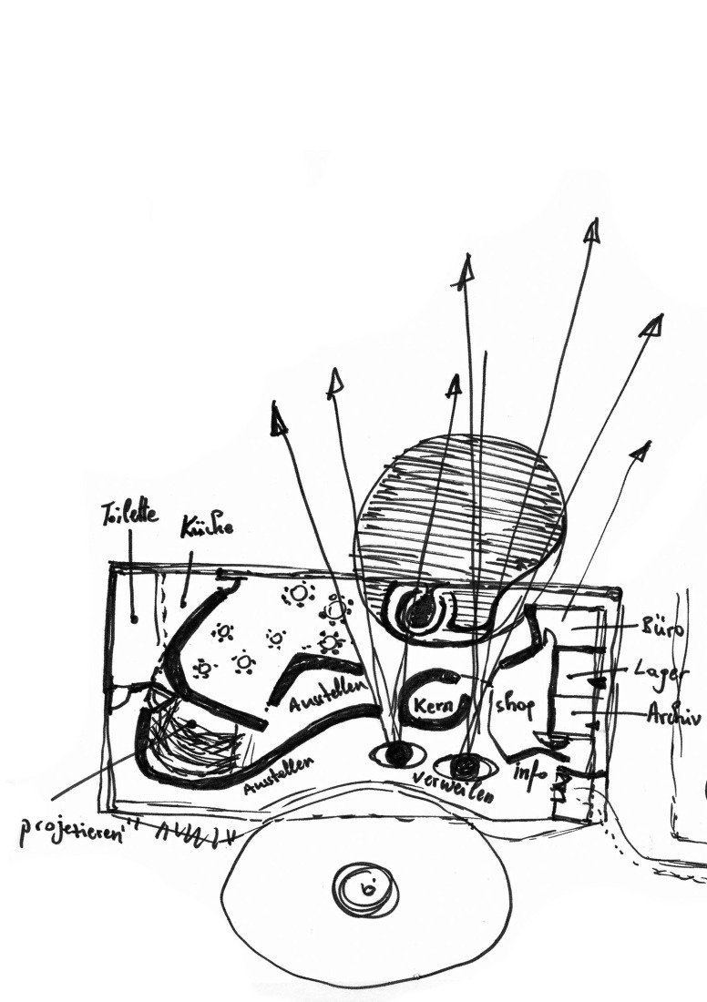 Boceto. Museo Ehrhardt por Kéré architecture y HK Architekten. Boceto. Museo Ehrhardt por Kéré architecture y HK Architekten.