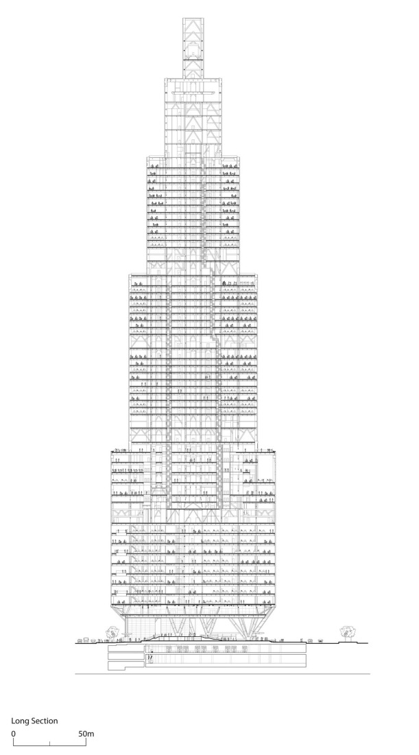 Section. JPMorganChase’s New HQ by Foster + Partners.  Section. JPMorganChase’s New HQ by Foster + Partners.