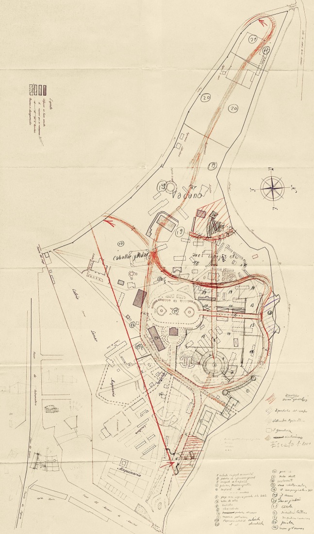 Layouts and main buildings of the Country Fair. José de Coca Leicher Archive. "Herederos de Francisco de Asis Cabrero".