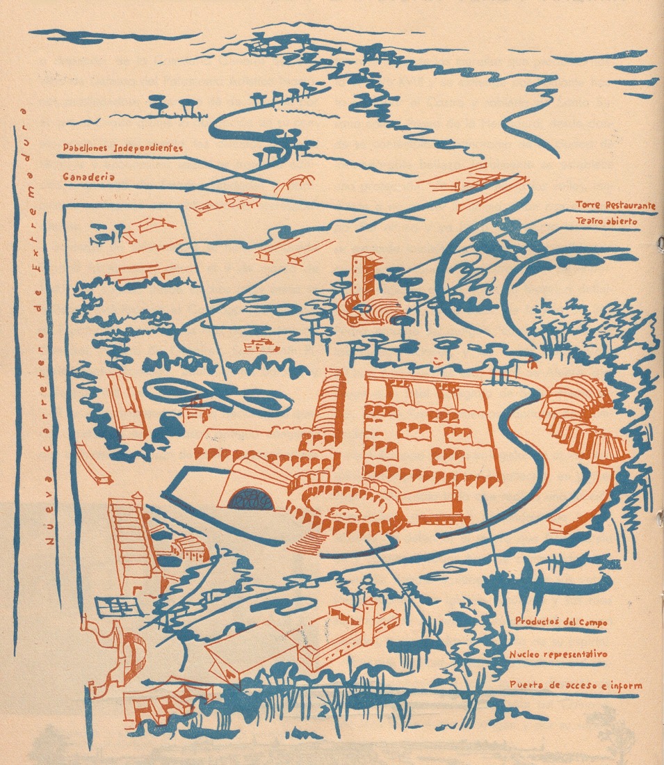 Francisco Cabrero, Drawing of Greater Madrid, No. 16, 1951. Courtesy by "Herederos de Francisco de Asís Cabrero". 