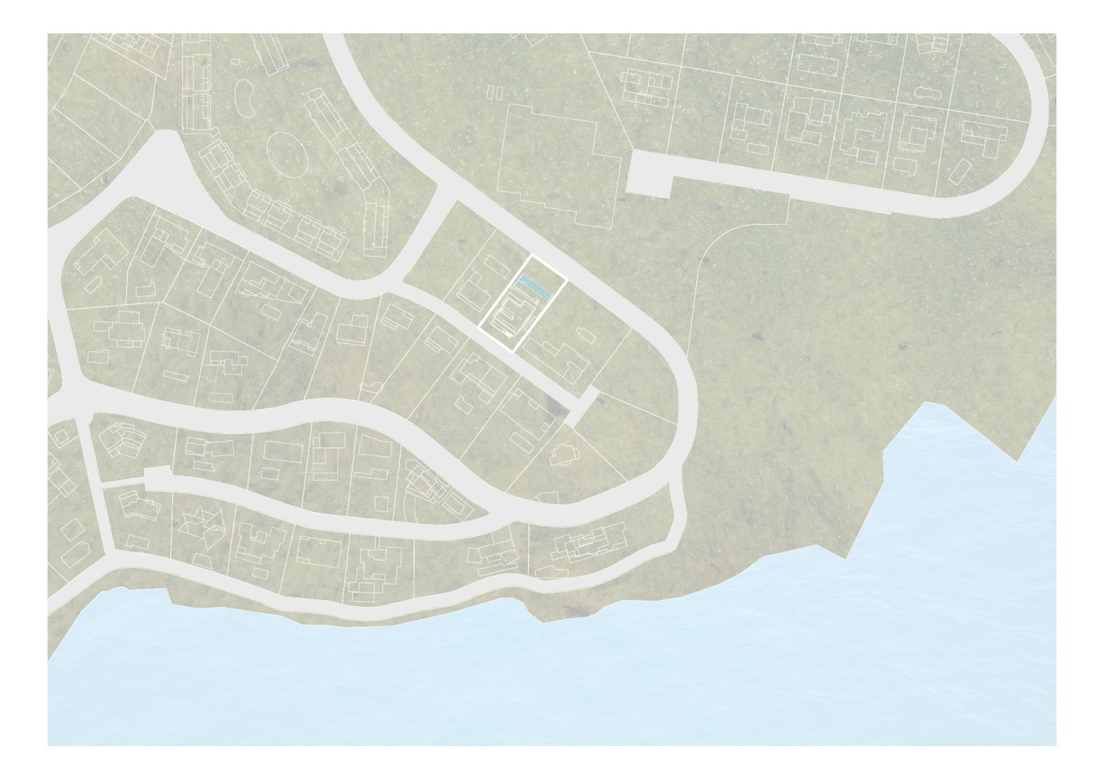 Plano de situación. Casa en Cala Tamarit por Raúl Sánchez. Plano de situación. Casa en Cala Tamarit por Raúl Sánchez.