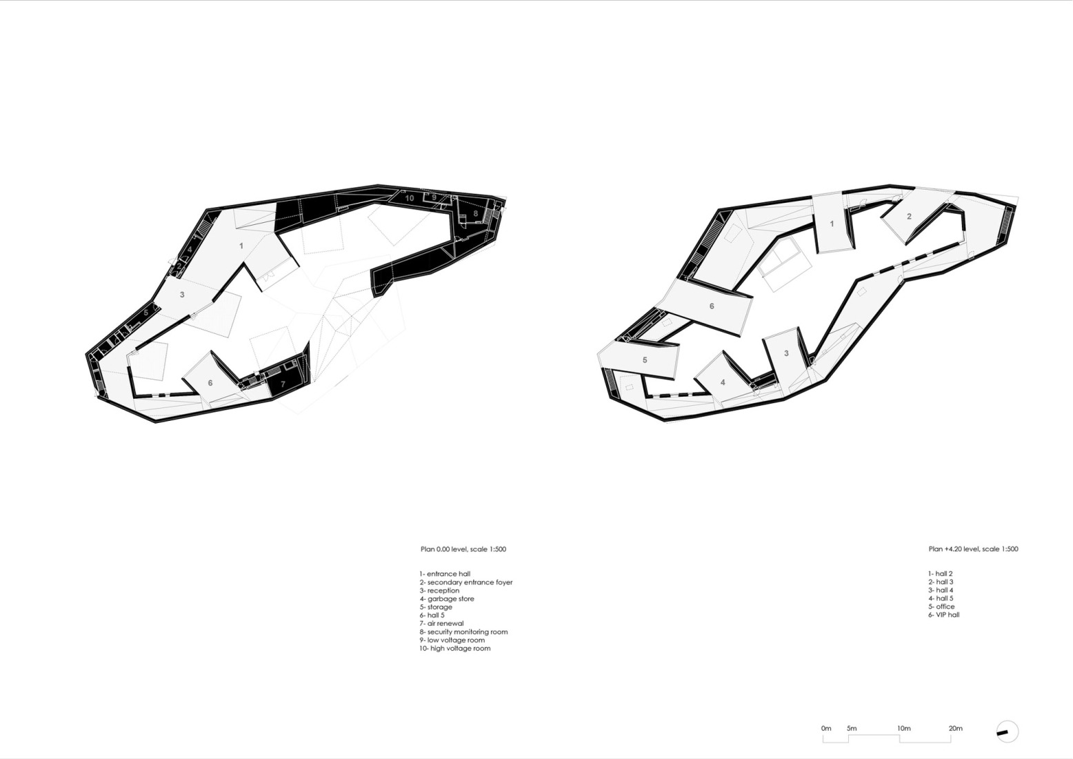 Floor plans. Xiao Feng Art Museum by ZAO / standardarchitecture. 