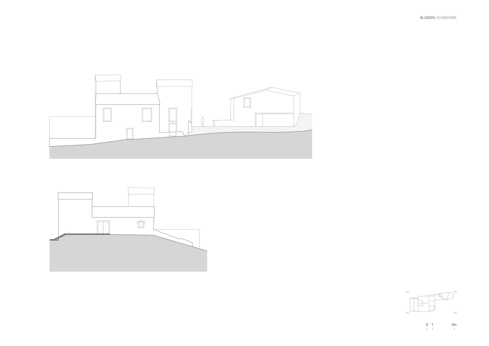 Elevations. Mas Cadalt by Fran Silvestre Arquitectos.