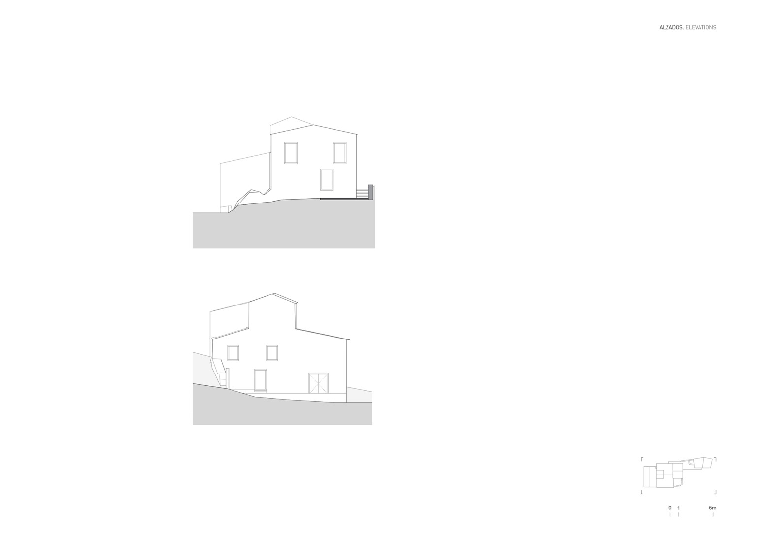 Elevations. Mas Cadalt by Fran Silvestre Arquitectos.