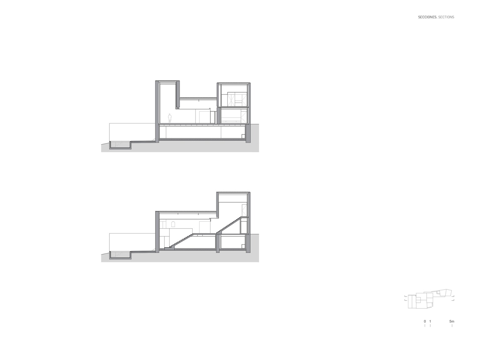 Sections. Mas Cadalt by Fran Silvestre Arquitectos.