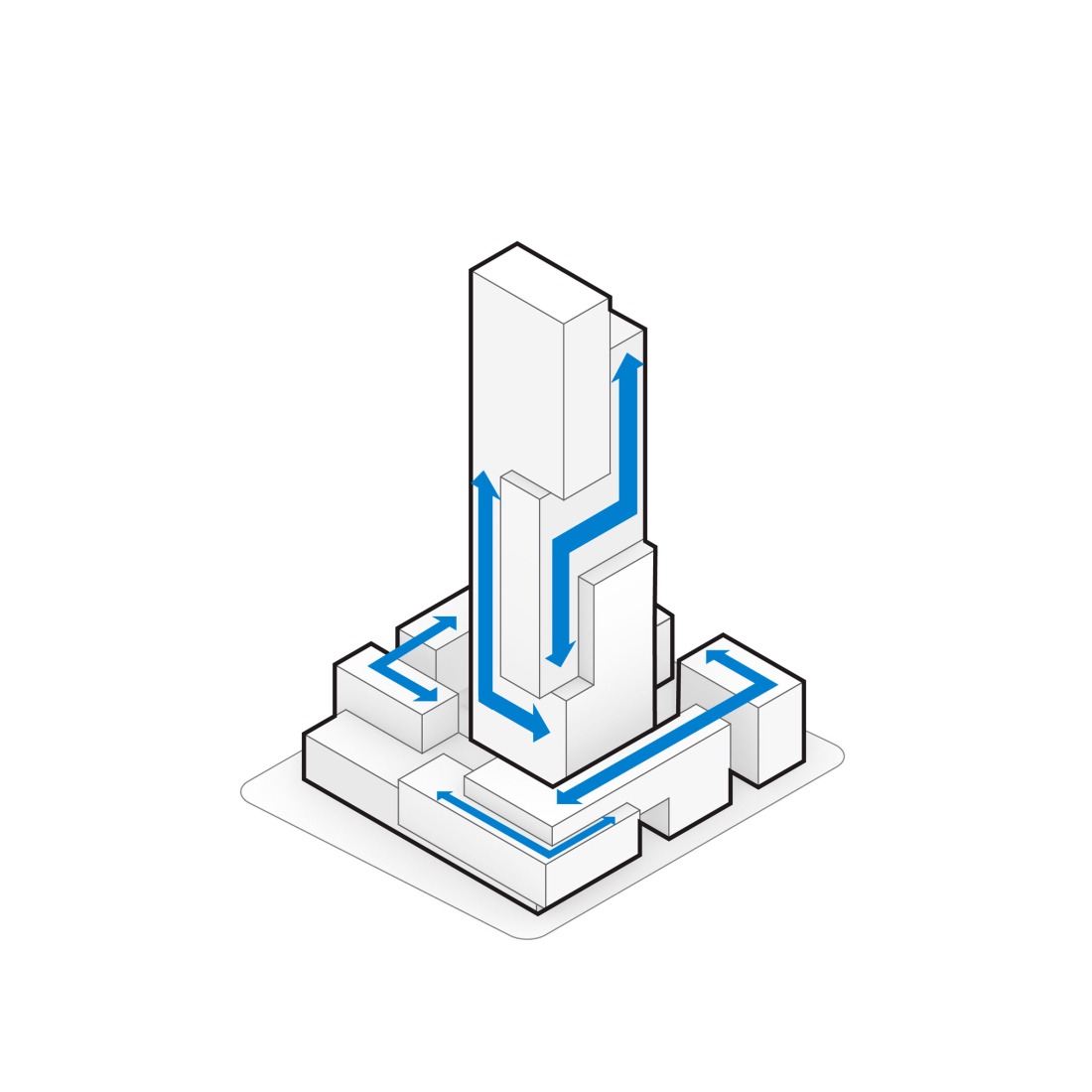 Diagrama. JD Beacon por Büro Ole Scheeren.
