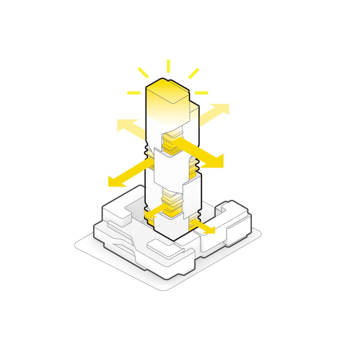 Diagrama. JD Beacon por Büro Ole Scheeren.