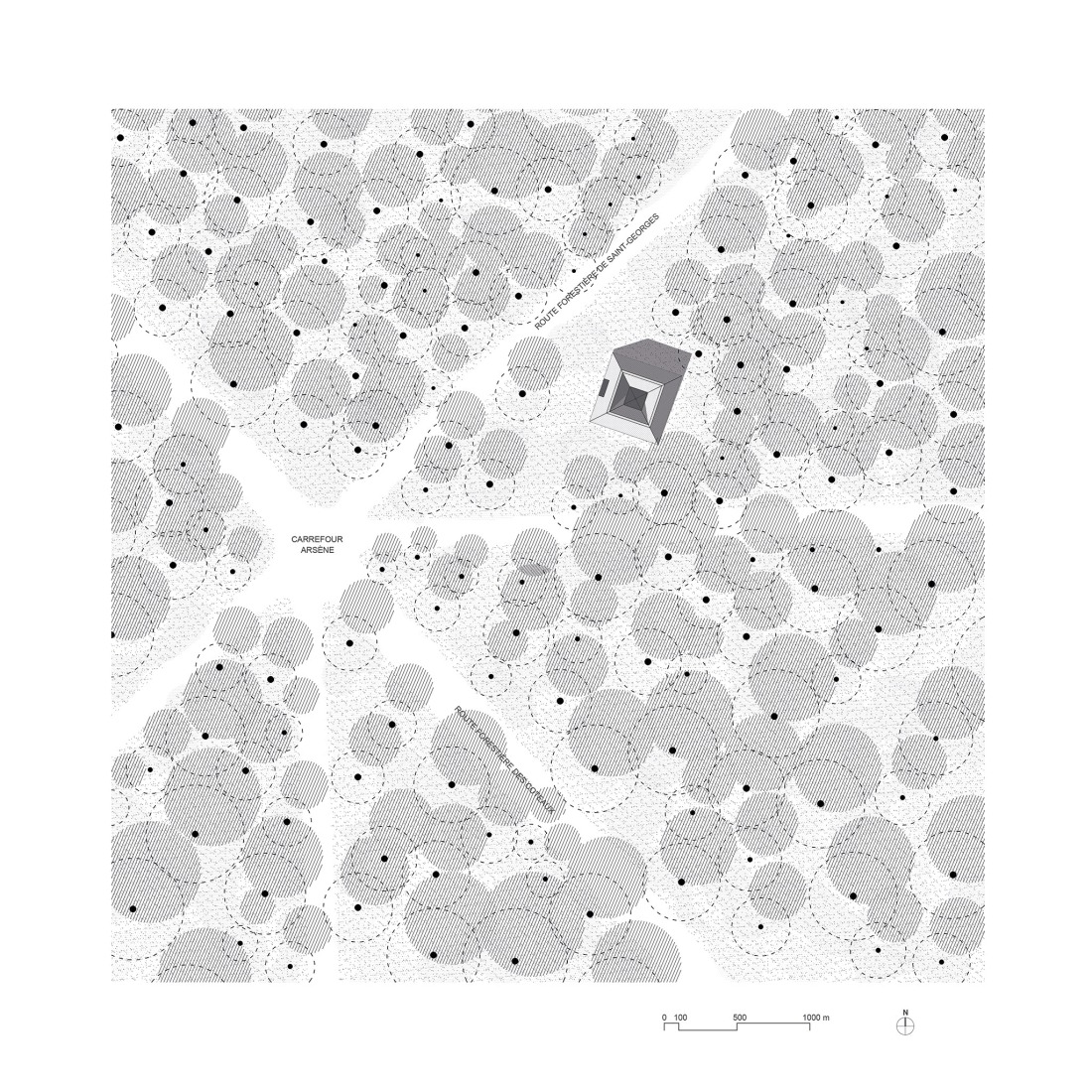 Site plan. COMPLUVIUM by P + S  Estudio de Arquitectura. 