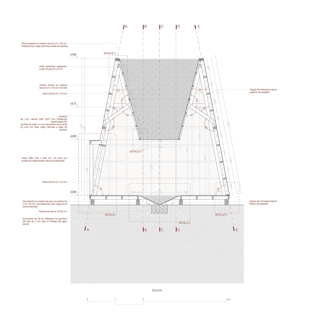 Section. COMPLUVIUM by P + S  Estudio de Arquitectura.