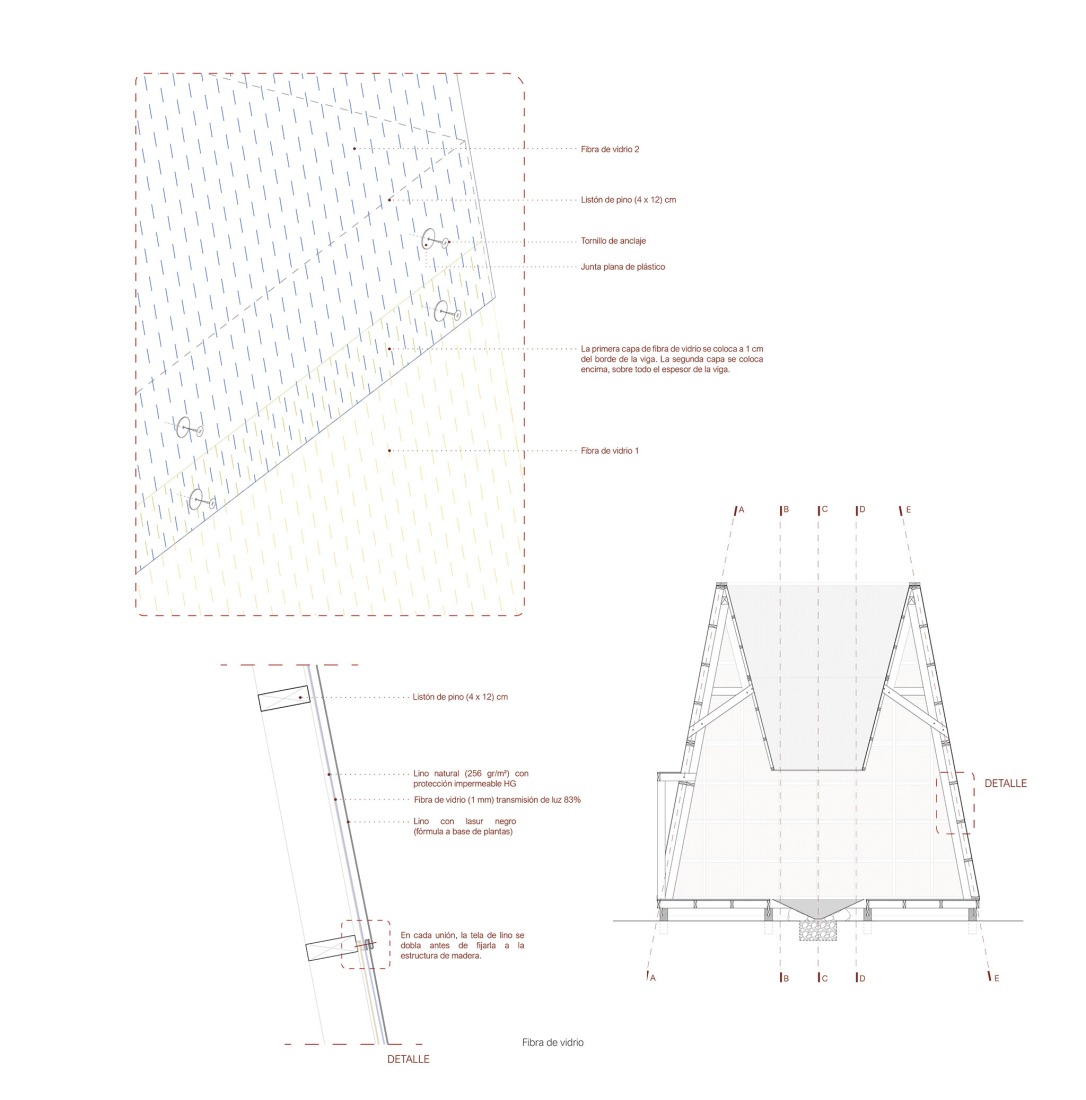 Constructions details. COMPLUVIUM by P + S  Estudio de Arquitectura.