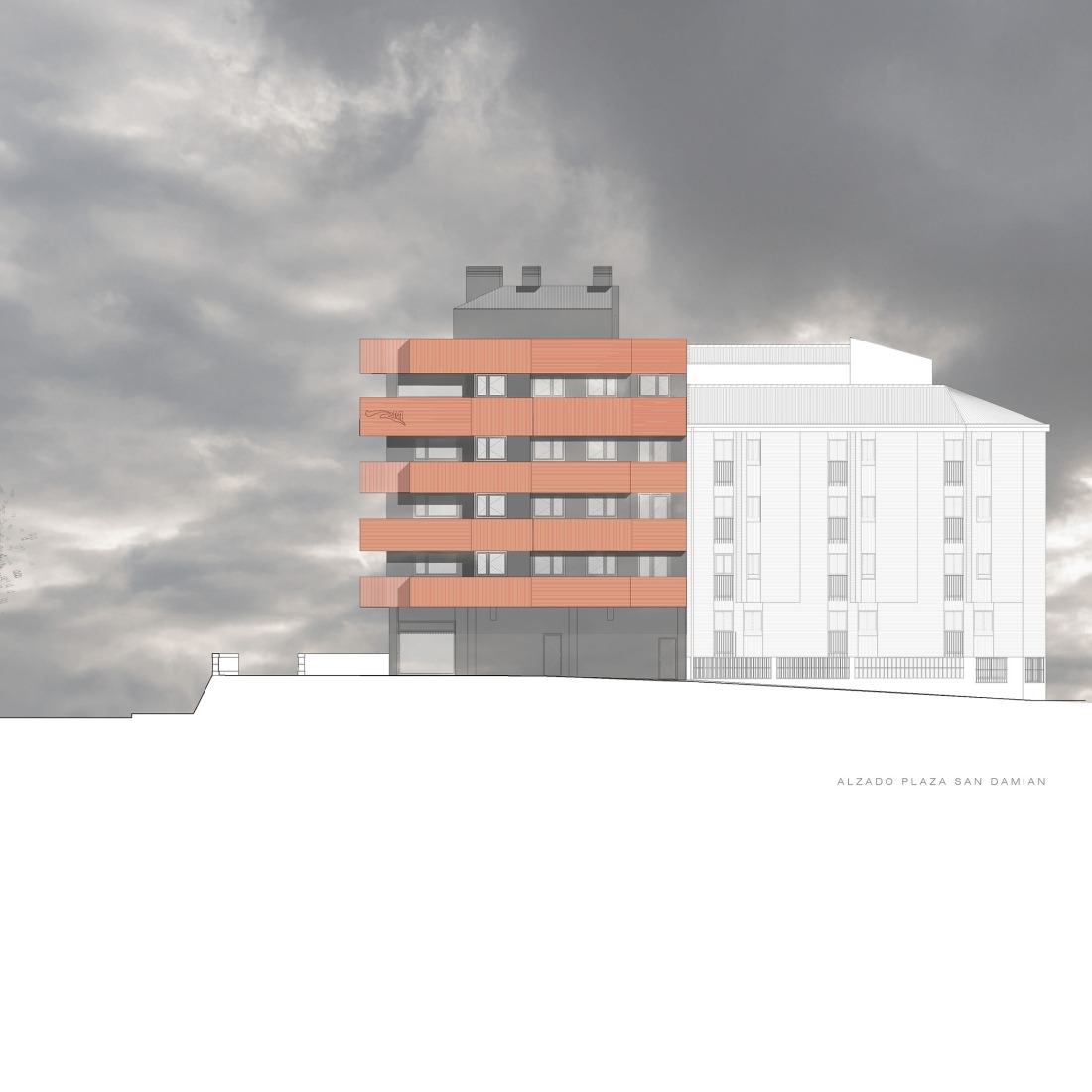 Elevation. Magno Building by Javier Prieto Arquitectos.