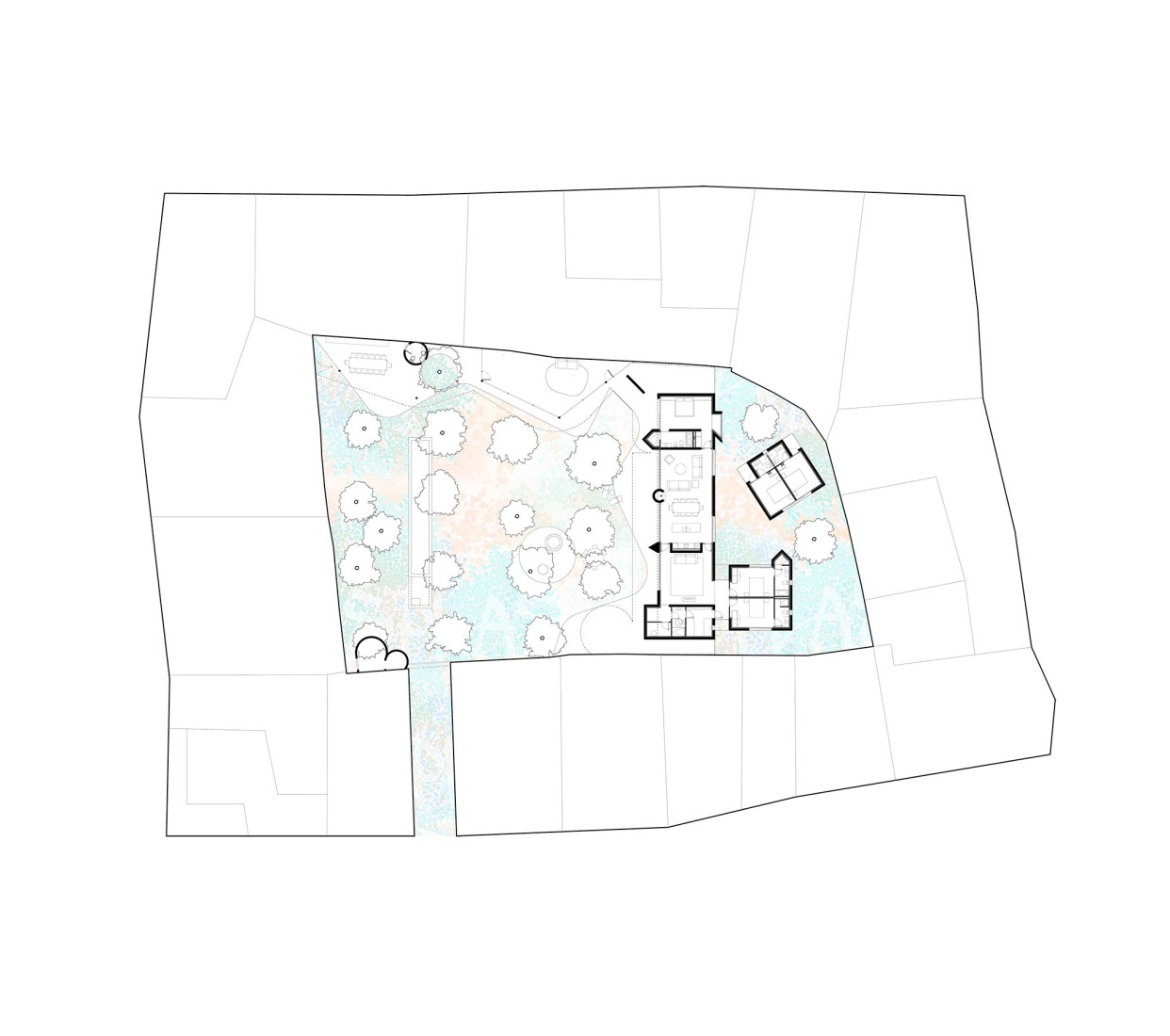 Plano de situación. Casa Calera y Chozas por Jorge Vidal.