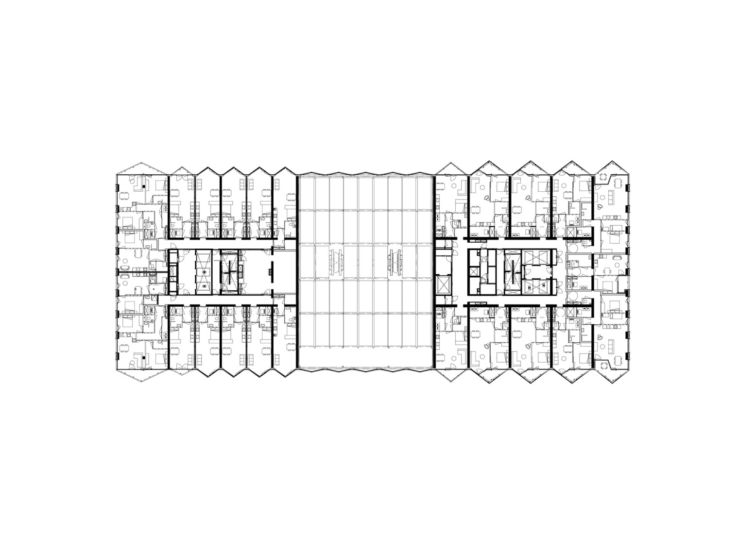 Plano de quinta planta. The Sax por MVRDV.