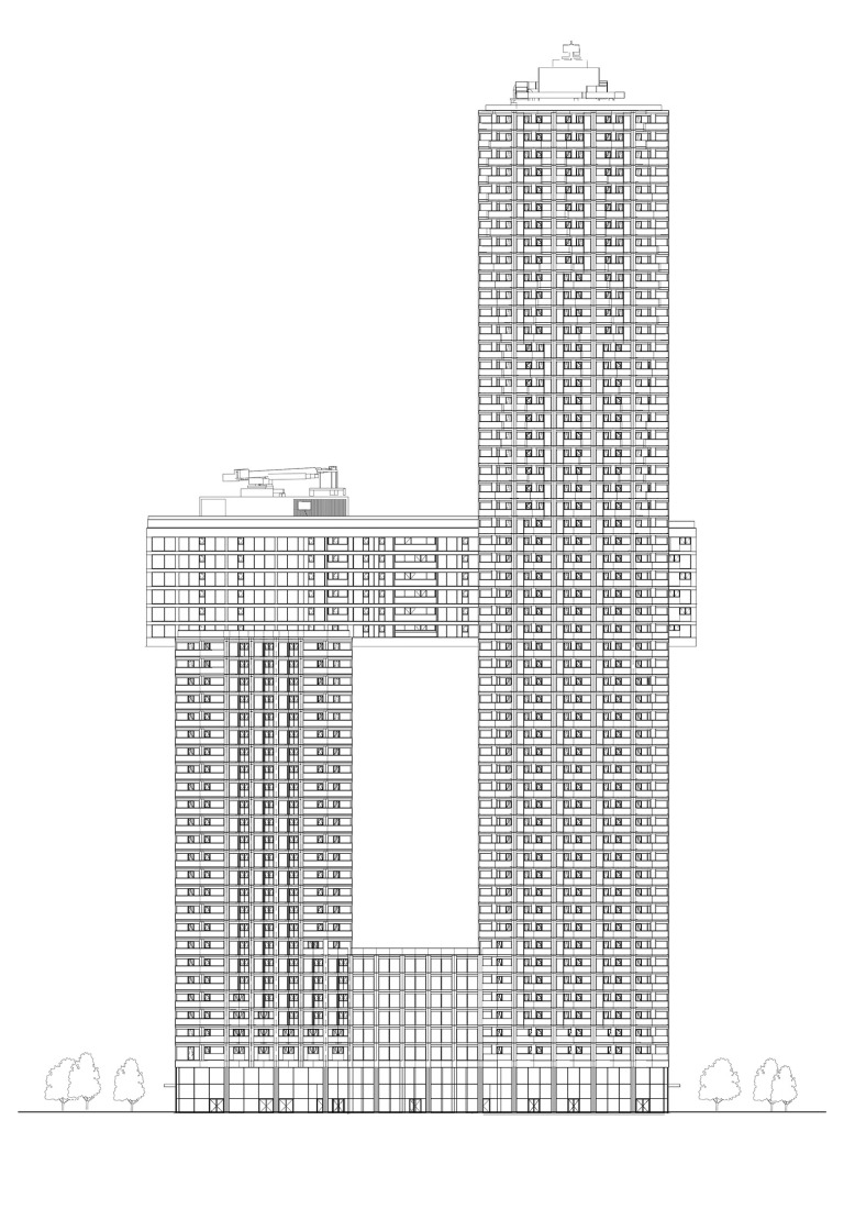 Alzado. The Sax por MVRDV.