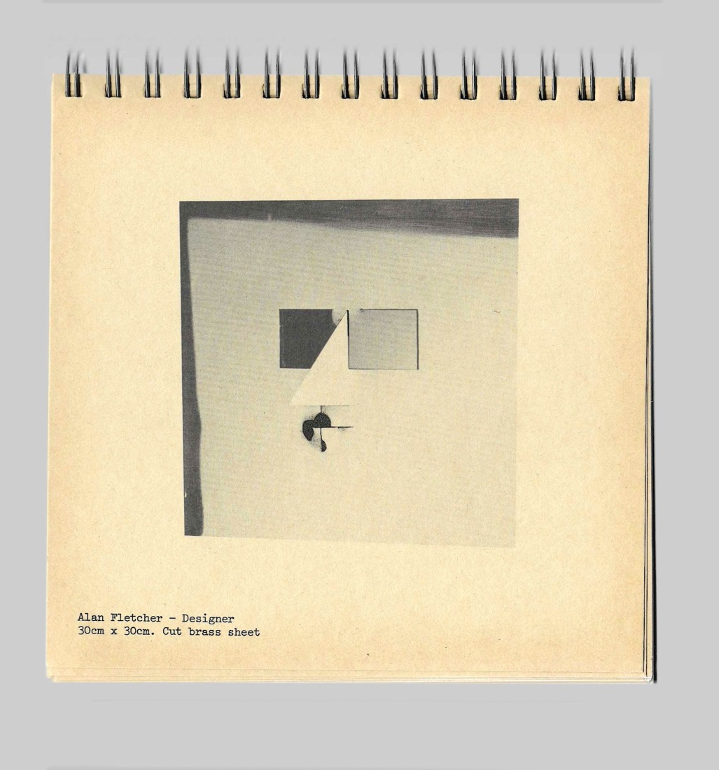 Dibujo- Alan Fletcher. «Theo Crosby: 100 vidas». Imagen cortesía por Pentagram’s Osh Gallery.