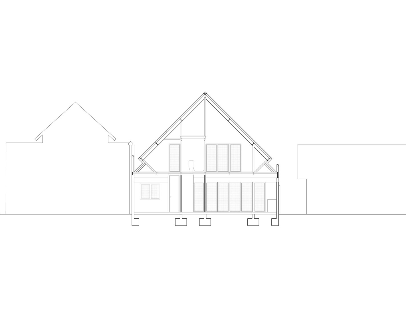 Section. ZA House by Rodrigo Valenzuela Jerez.