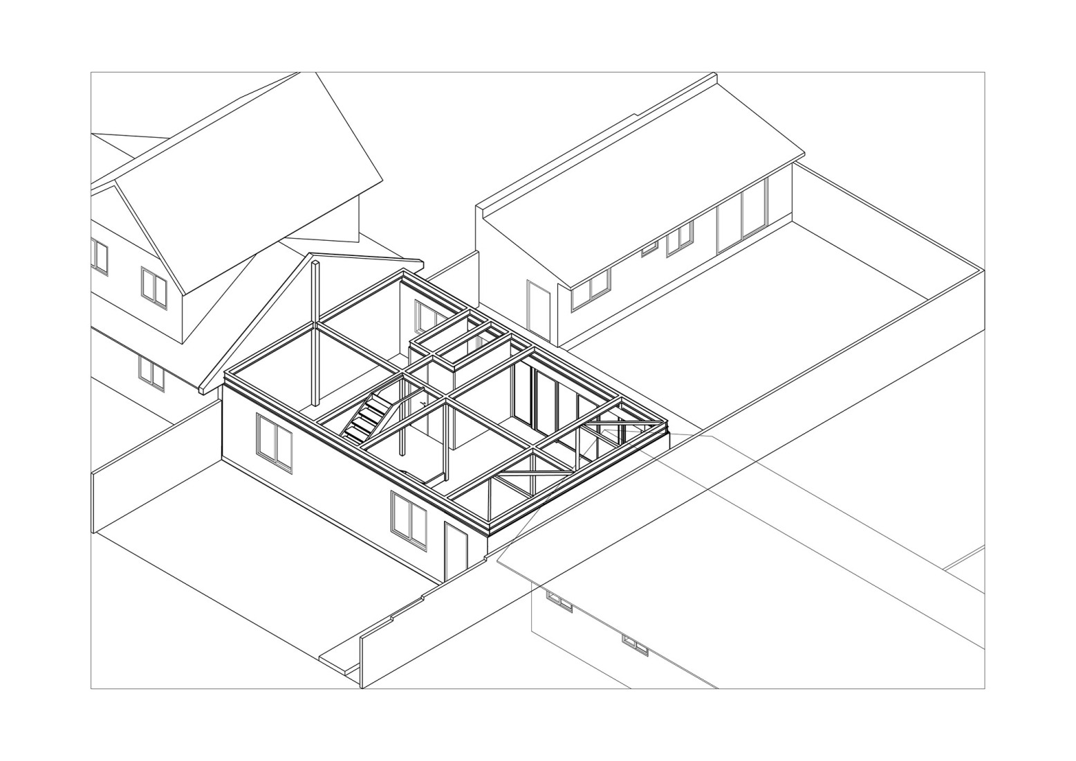 Axonometry. ZA House by Rodrigo Valenzuela Jerez.