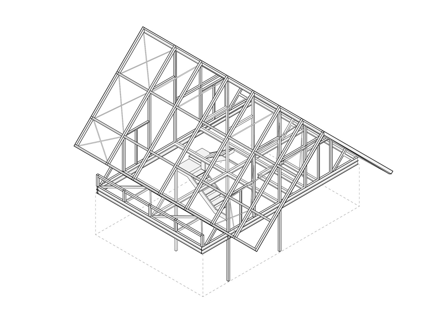 Axonometry. ZA House by Rodrigo Valenzuela Jerez.