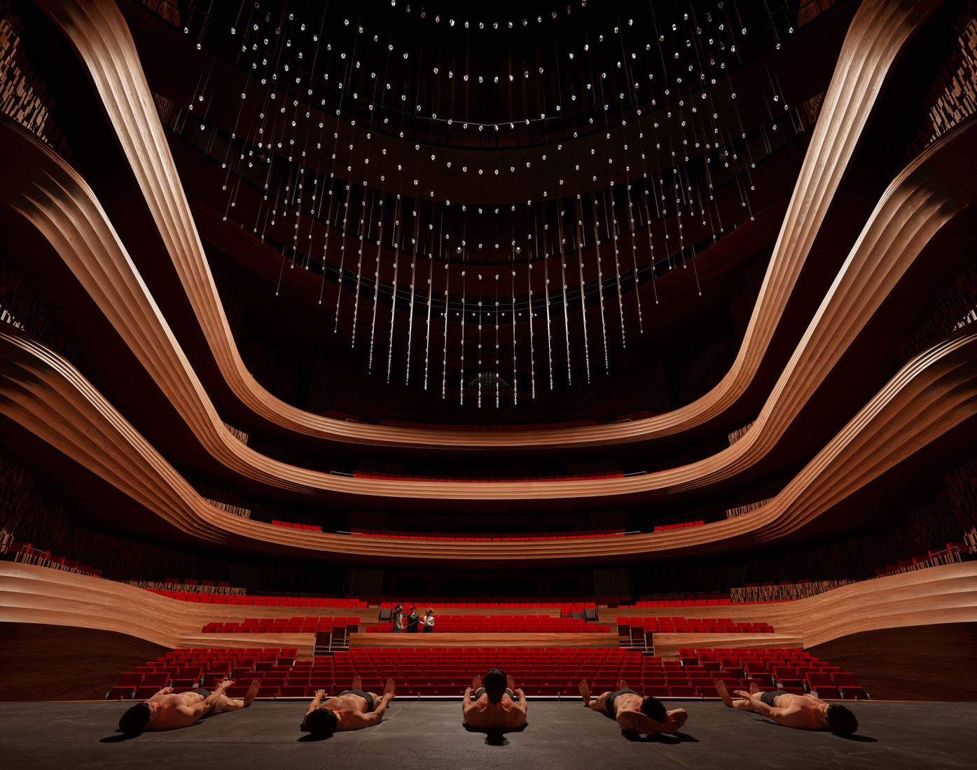 Rendering. New Düsseldorf opera house by Snøhetta. Image by Mir.