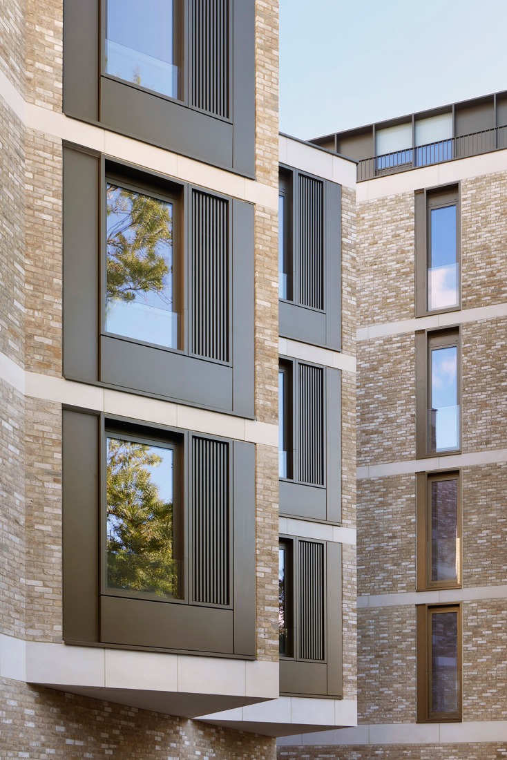 "The Oren" residential complex by Stanton Williams. Photograph by Jack  Hobhouse.