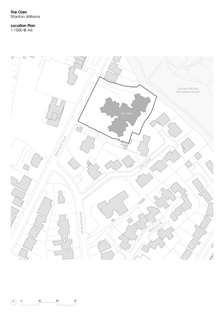 Site plan. "The Oren" residential complex by Stanton Williams.