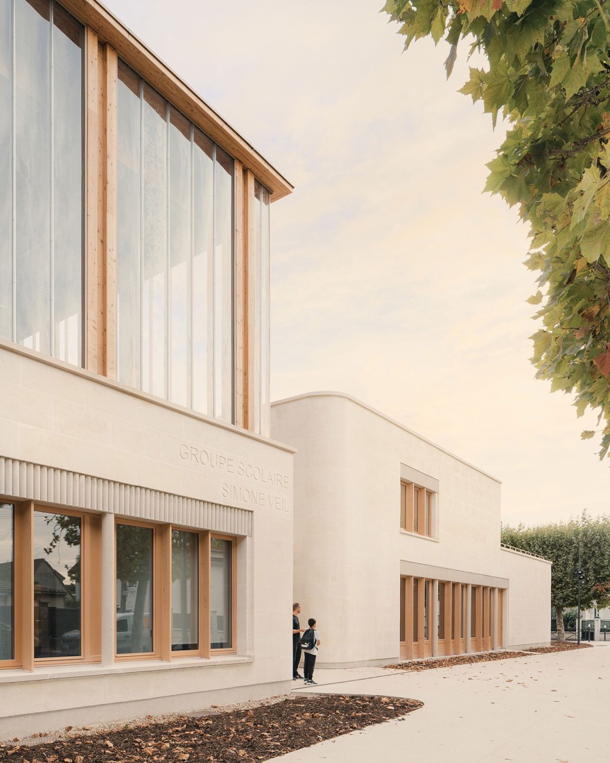 Simone Veil School Complex by Le Penhuel et Associés. Photograph by Vladimir de Mollerat du Jeu.