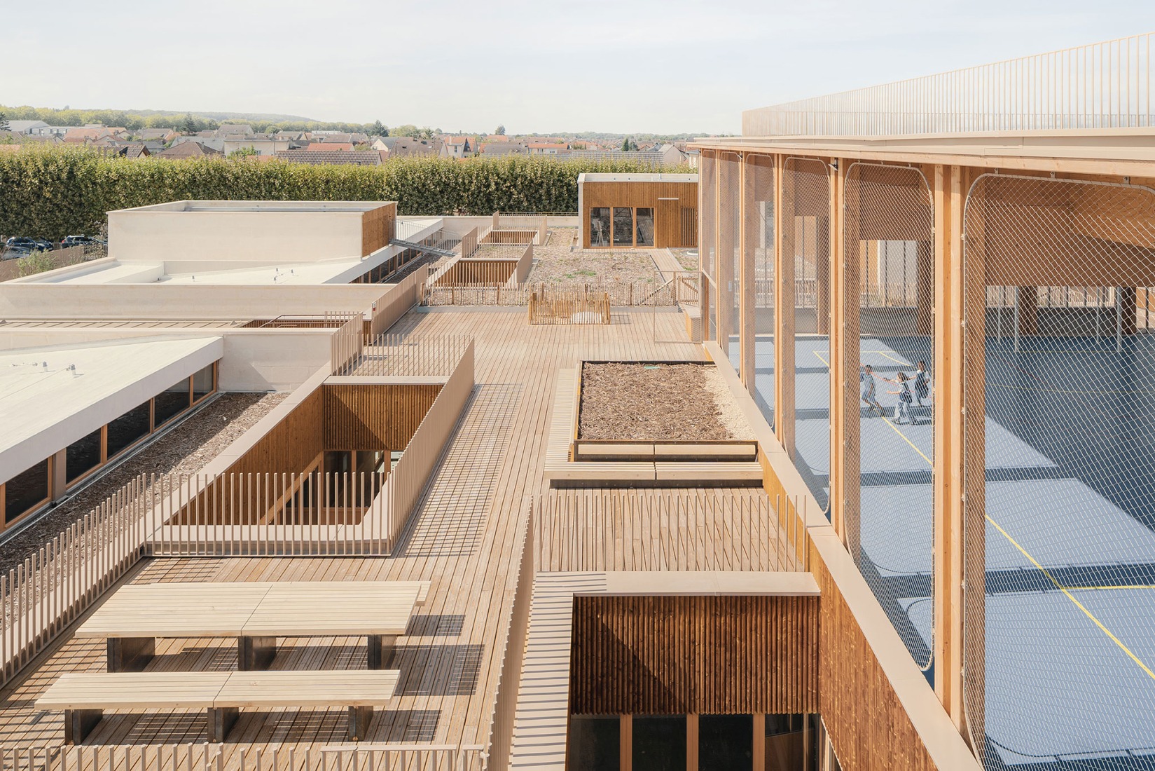 Simone Veil School Complex by Le Penhuel et Associés. Photograph by Vladimir de Mollerat du Jeu.