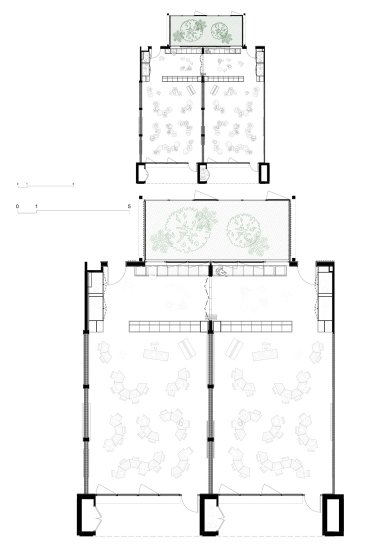 Floor plan / Classroom. Simone Veil School Complex by Le Penhuel et Associés. 