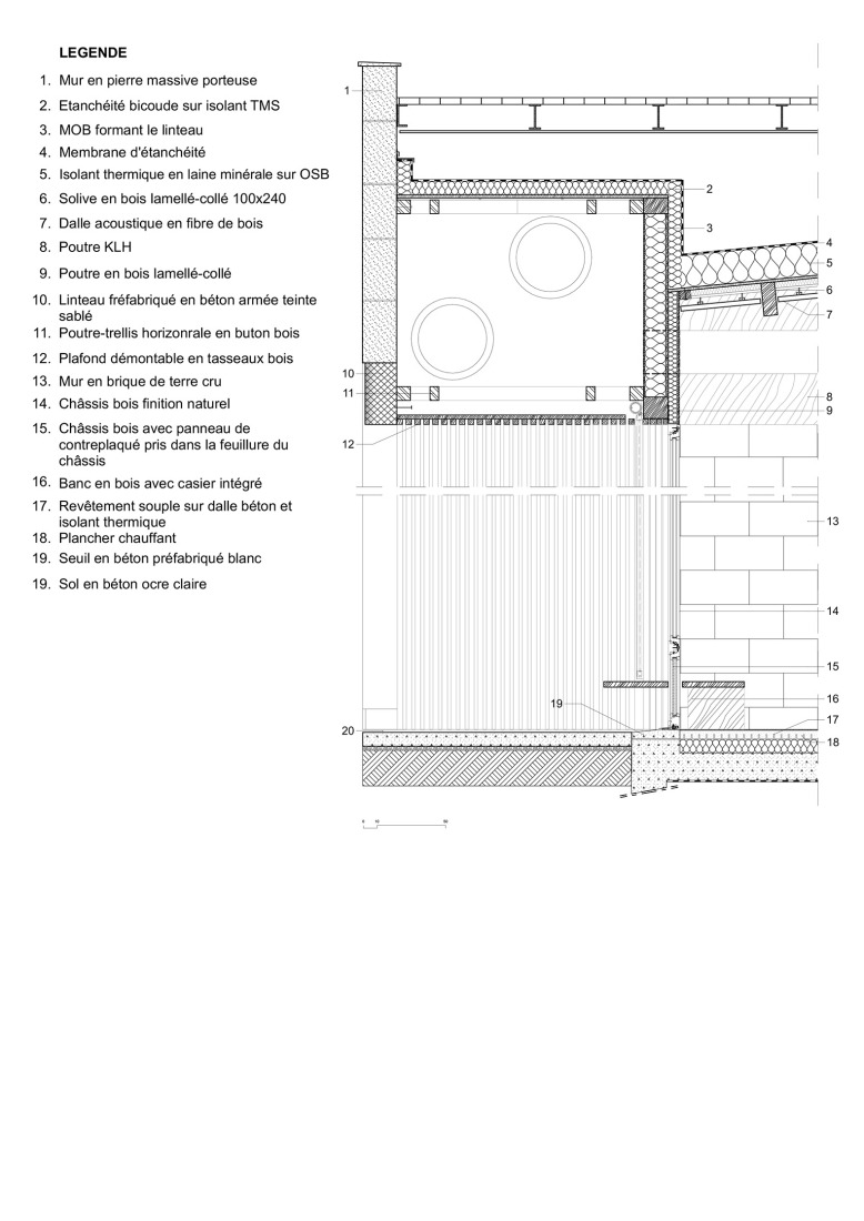 Detail. Simone Veil School Complex by Le Penhuel et Associés. 