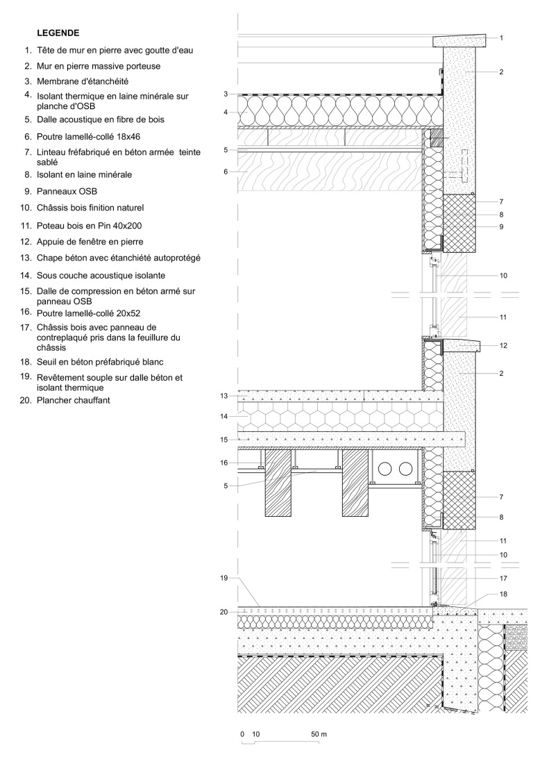 Detail. Simone Veil School Complex by Le Penhuel et Associés. 