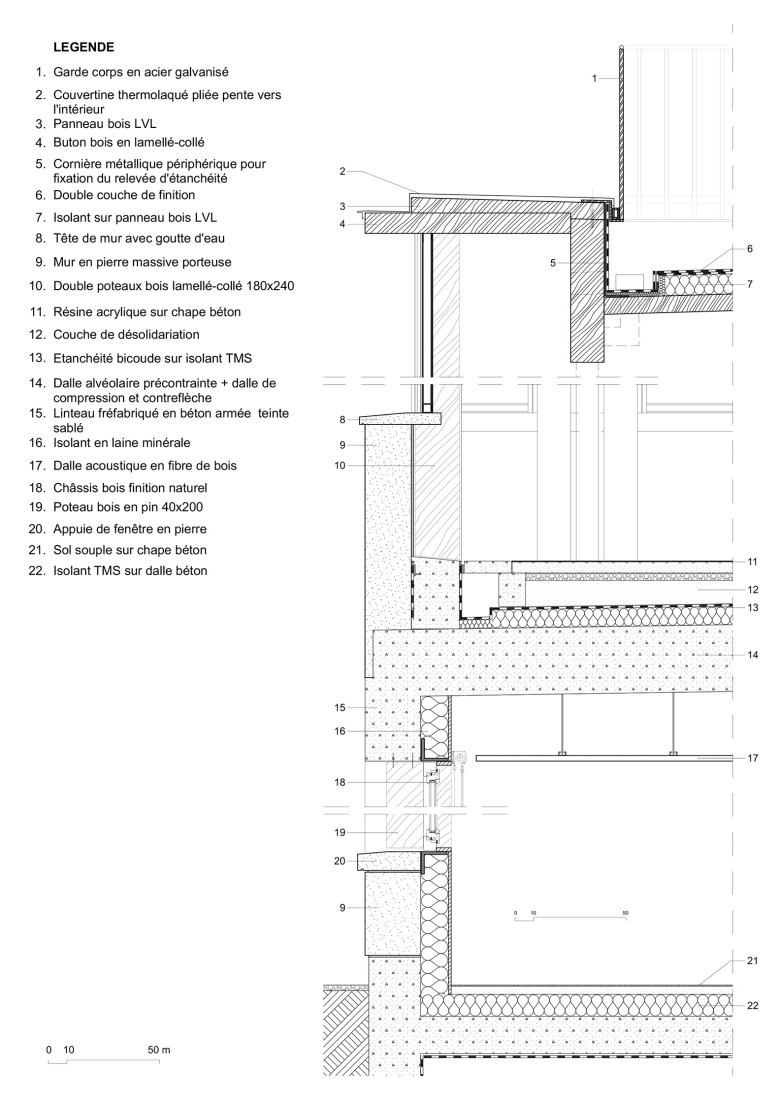 Detail. Simone Veil School Complex by Le Penhuel et Associés. 