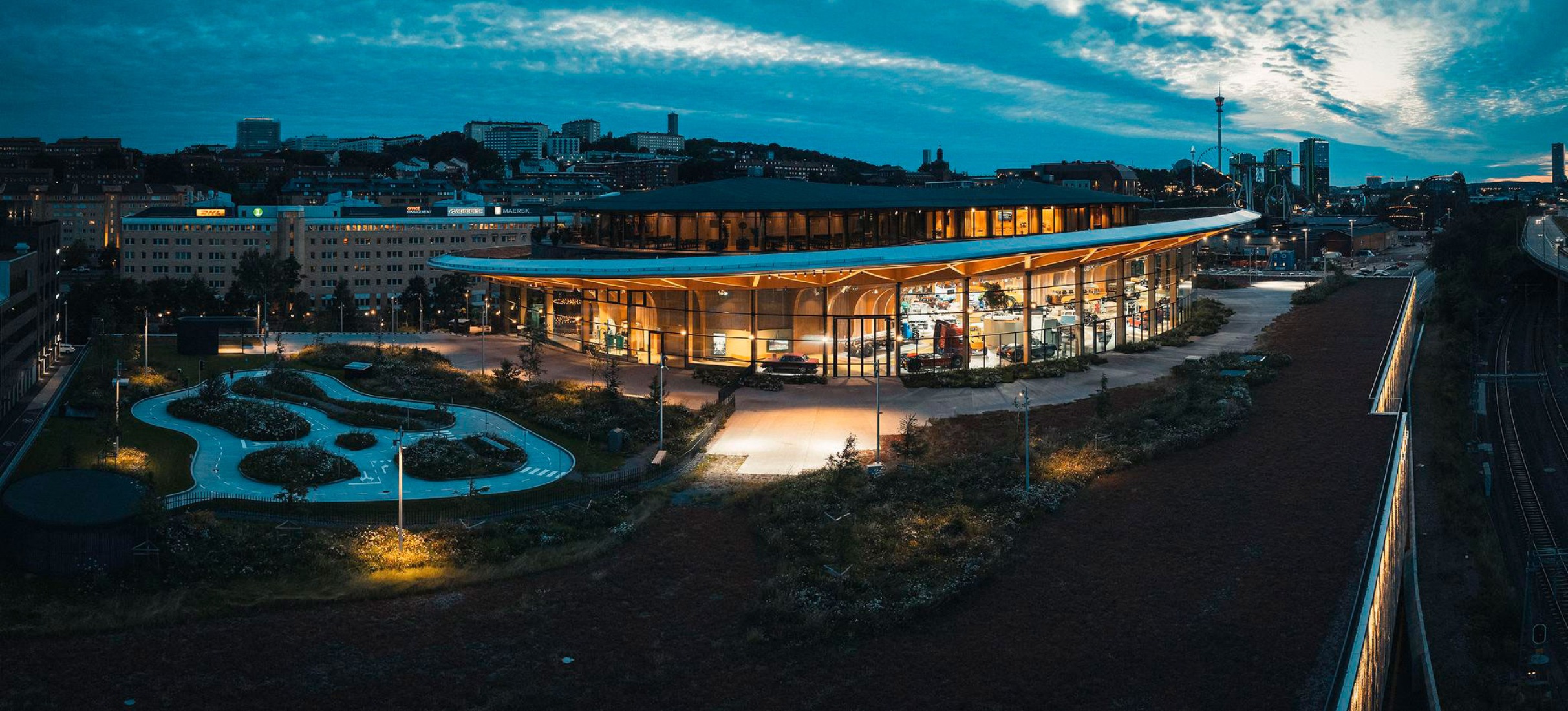 Rendering. "World of Volvo" by Henning Larsen. 