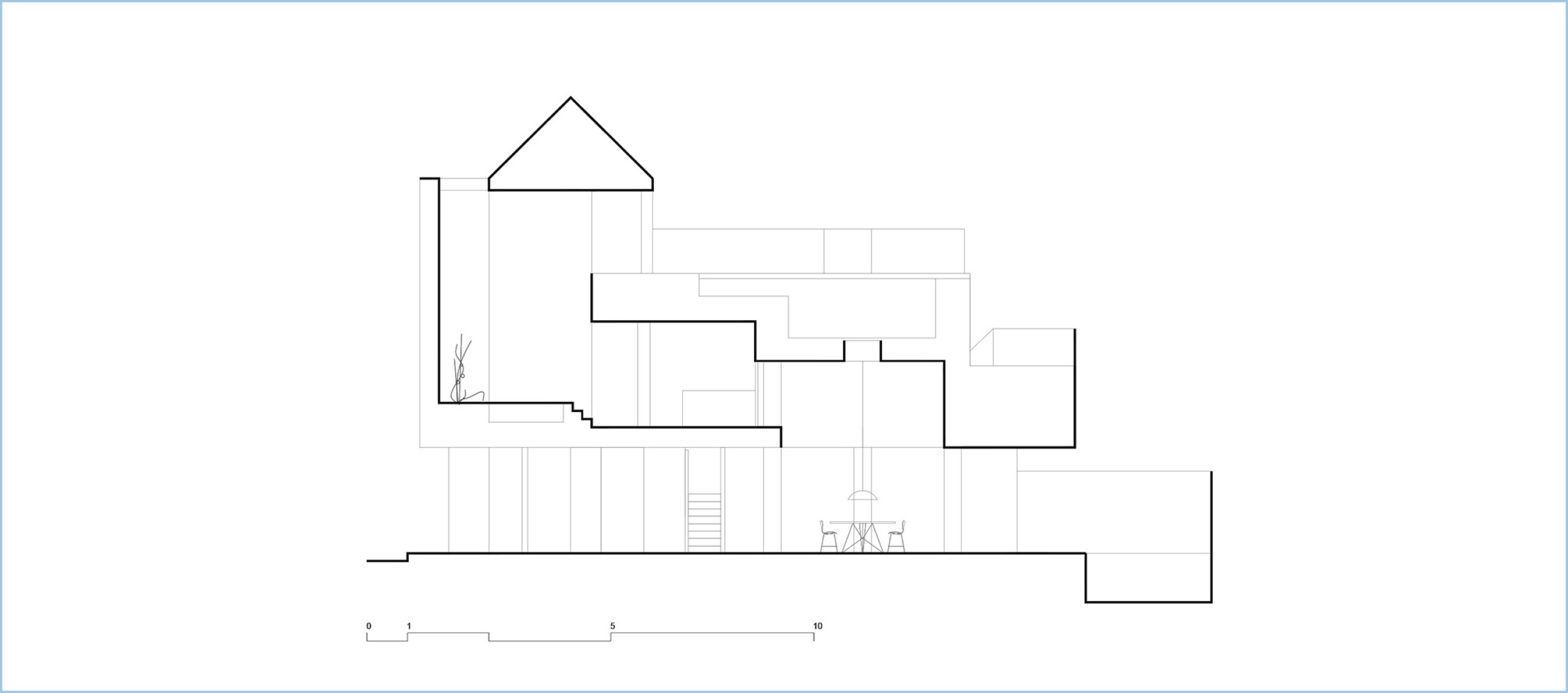 Section. House MN by Horma estudio. 