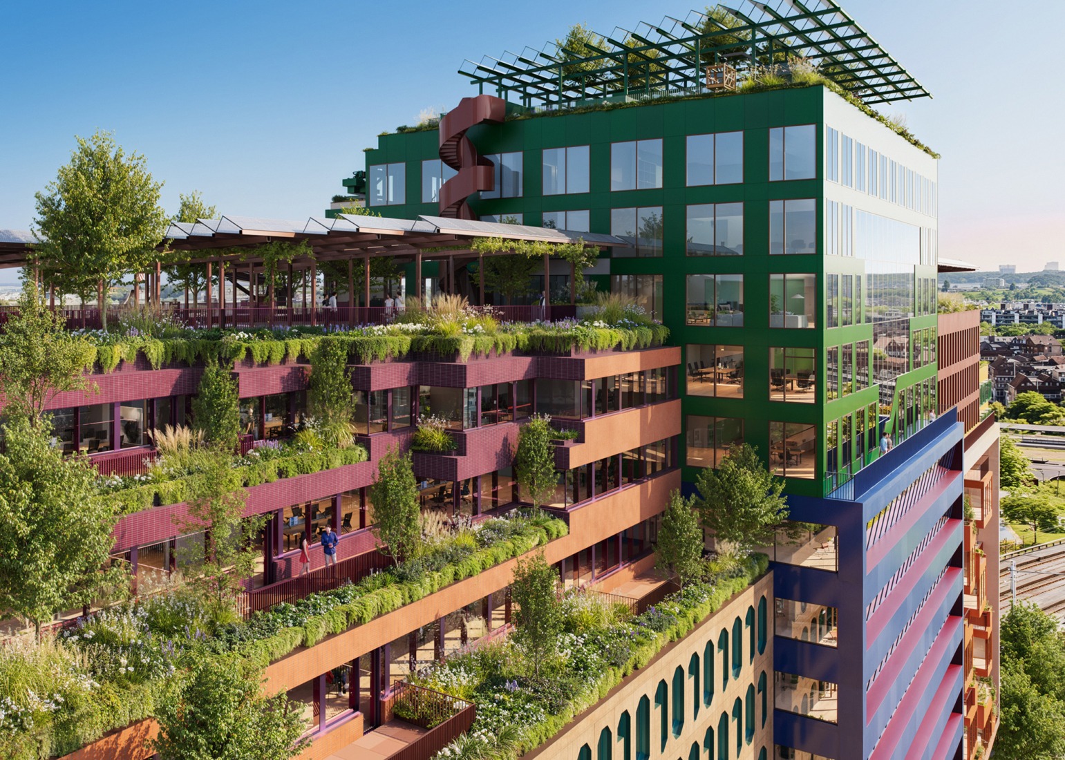 Schieblocks by MVRDV. Rendering by CUUB. Image courtesy of MVRDV.