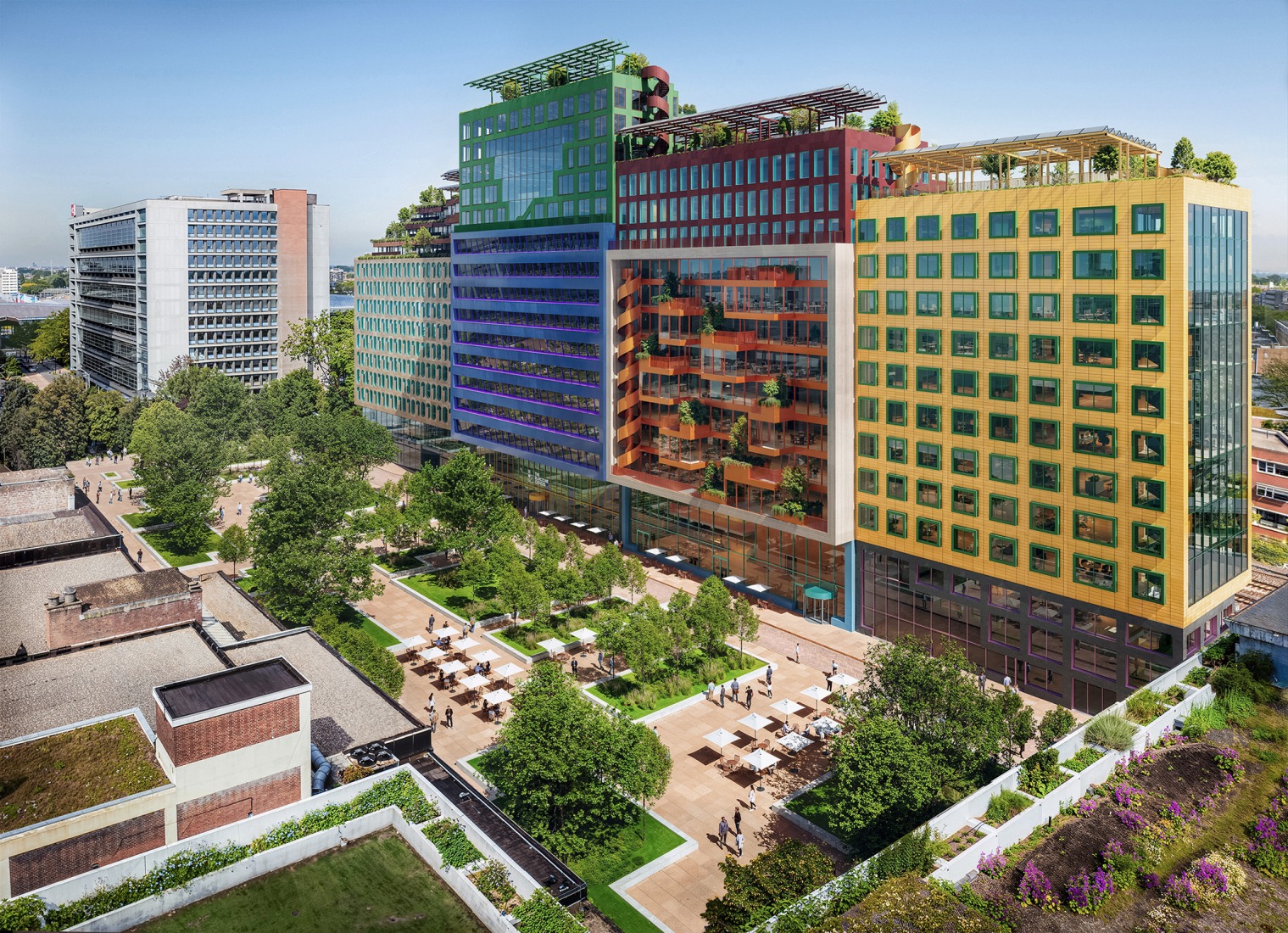 Schieblocks by MVRDV. Rendering by CUUB. Image courtesy of MVRDV.