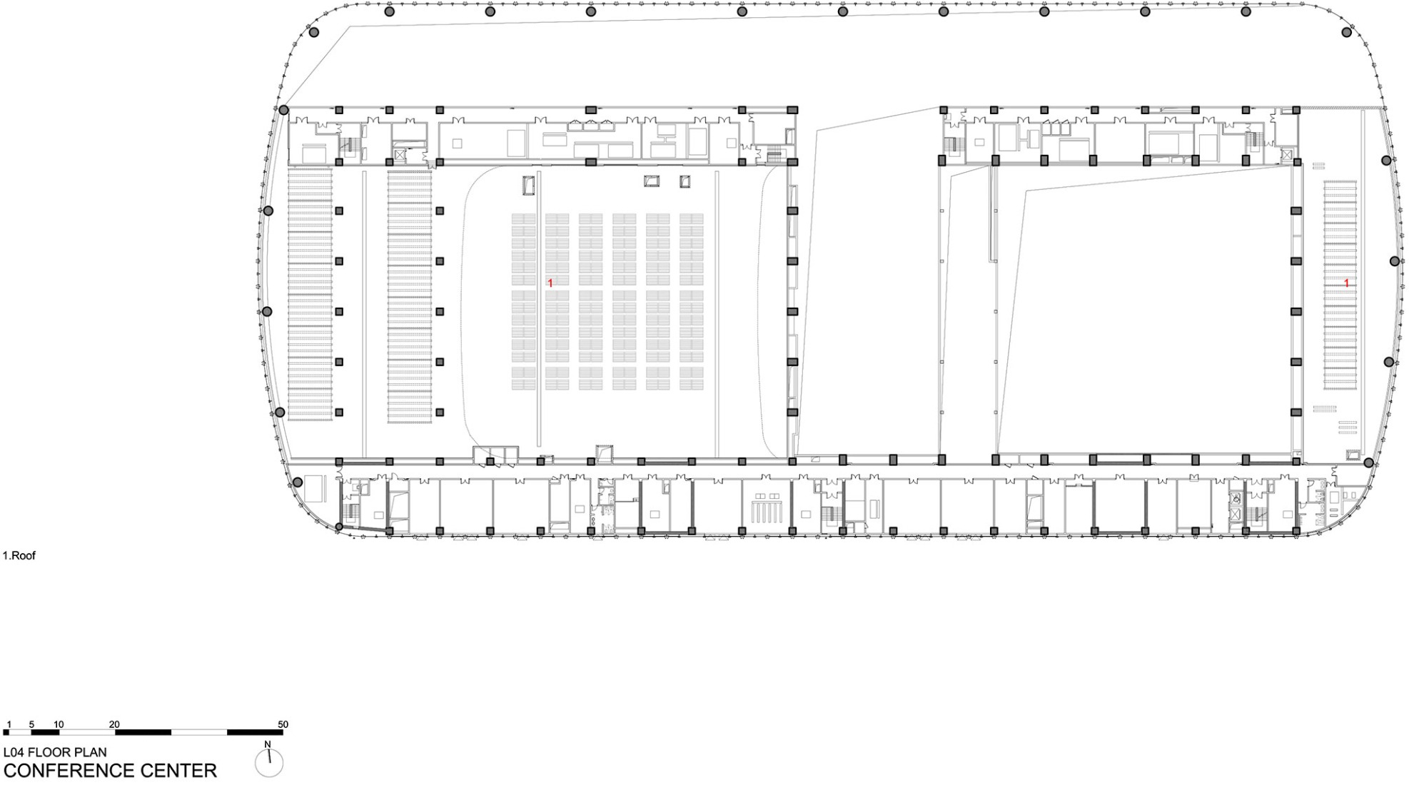 Conference room fourth floor plan. CIECC by Zaha Hadid Architects.