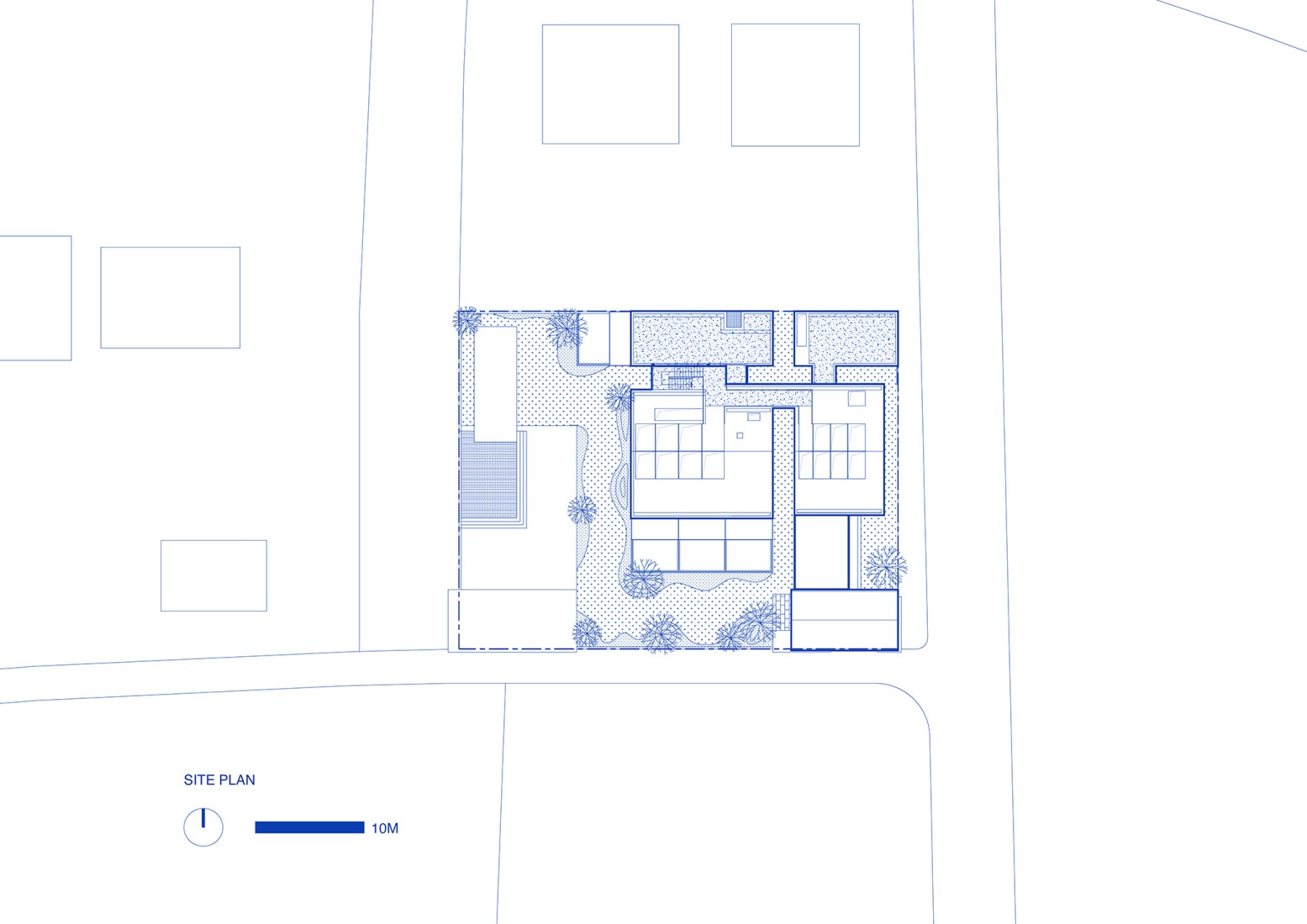 Site plan. The Catcher guesthouse by Team_BLDG.
