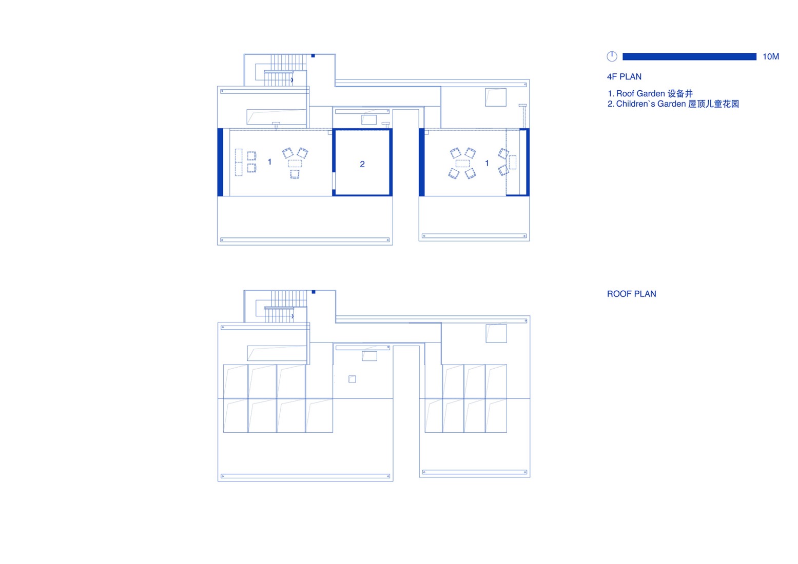 Third floor plan / Rooftop floor plan. The Catcher guesthouse by Team_BLDG.