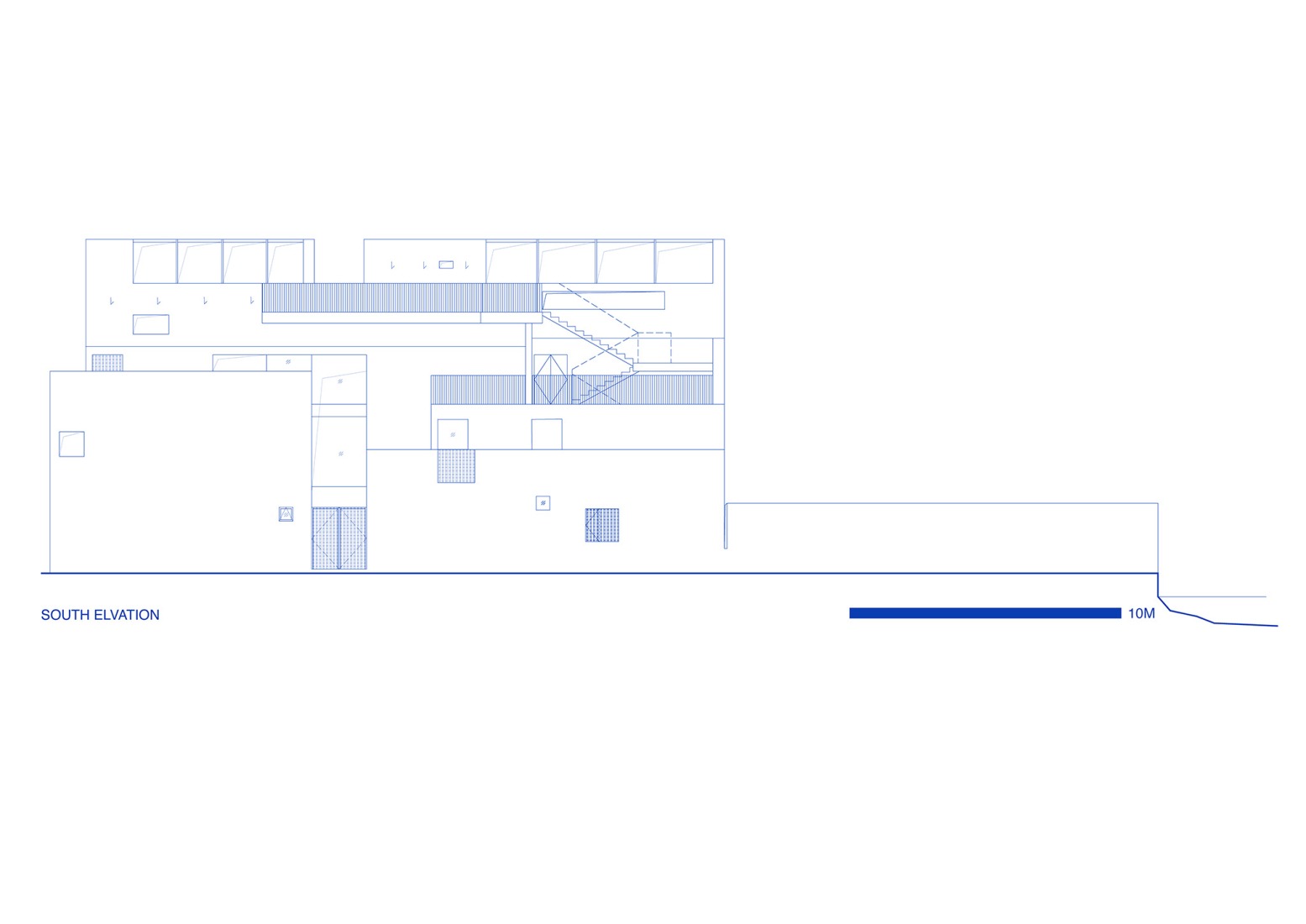 East elevation. The Catcher guesthouse by Team_BLDG.