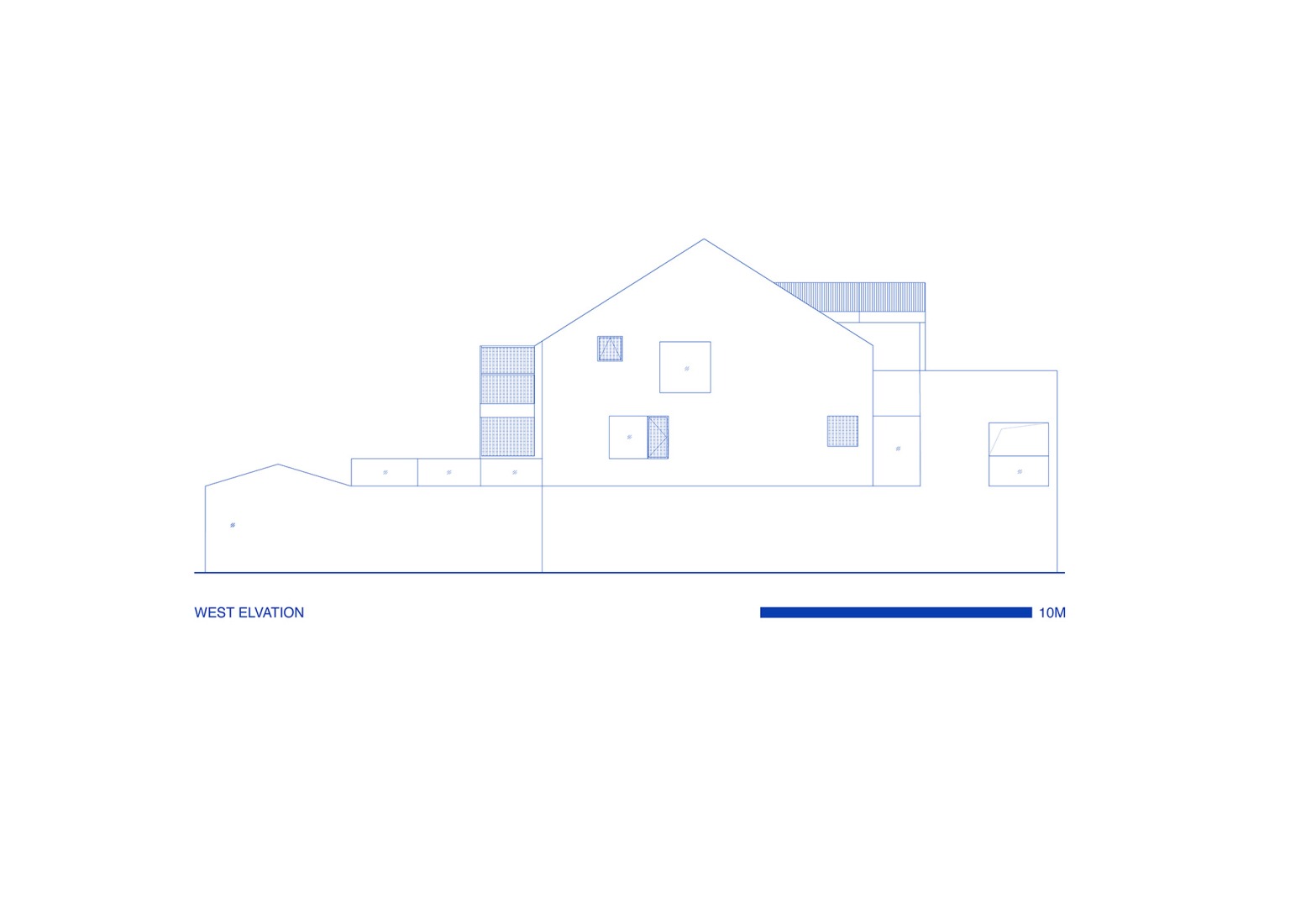 West elevation. The Catcher guesthouse by Team_BLDG.