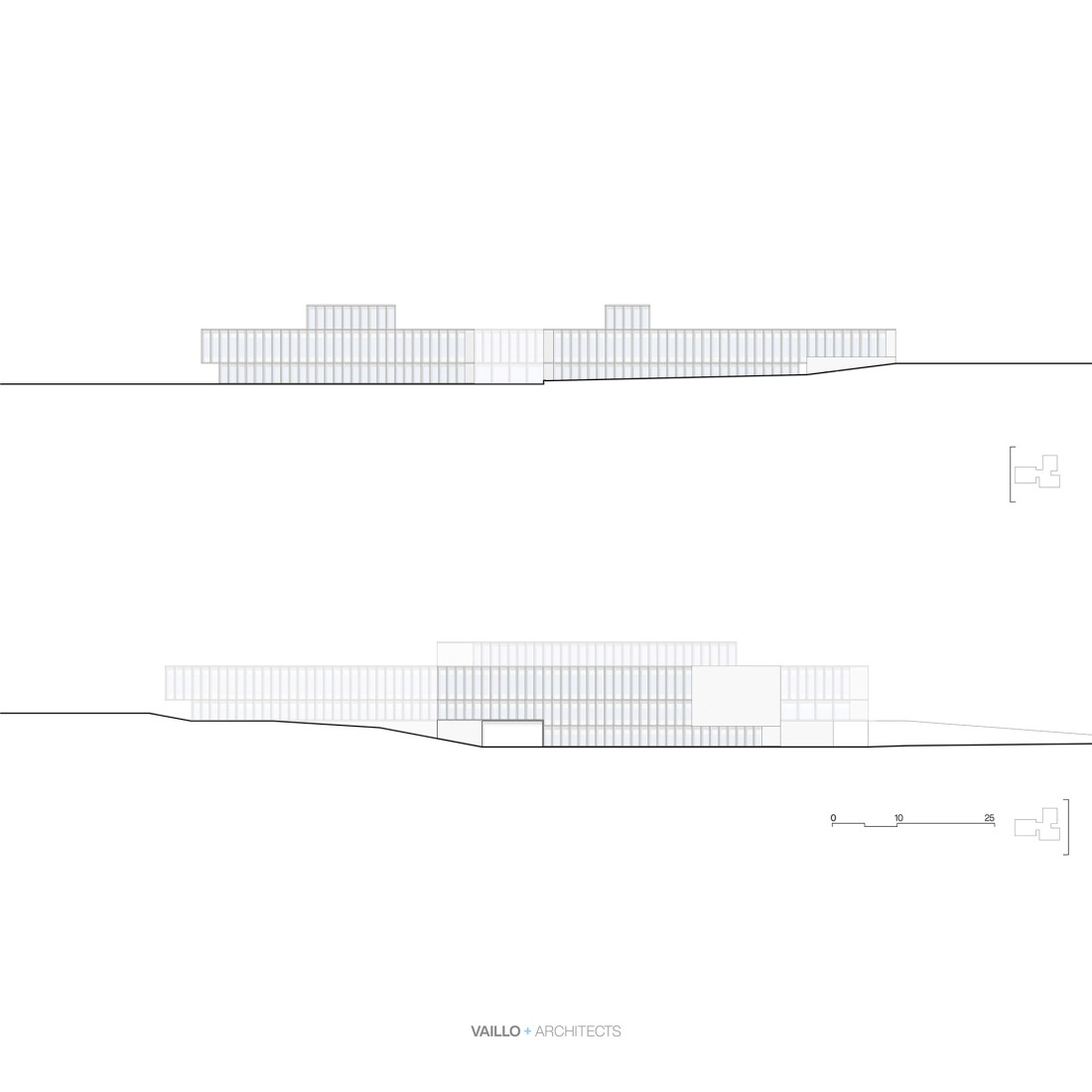 Alzados. Facultad de Turismo por Vaillo +Architects.