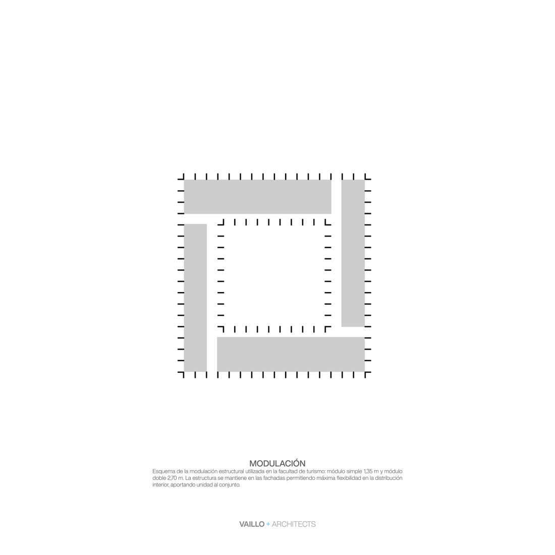 Esquema. Facultad de Turismo por Vaillo +Architects.