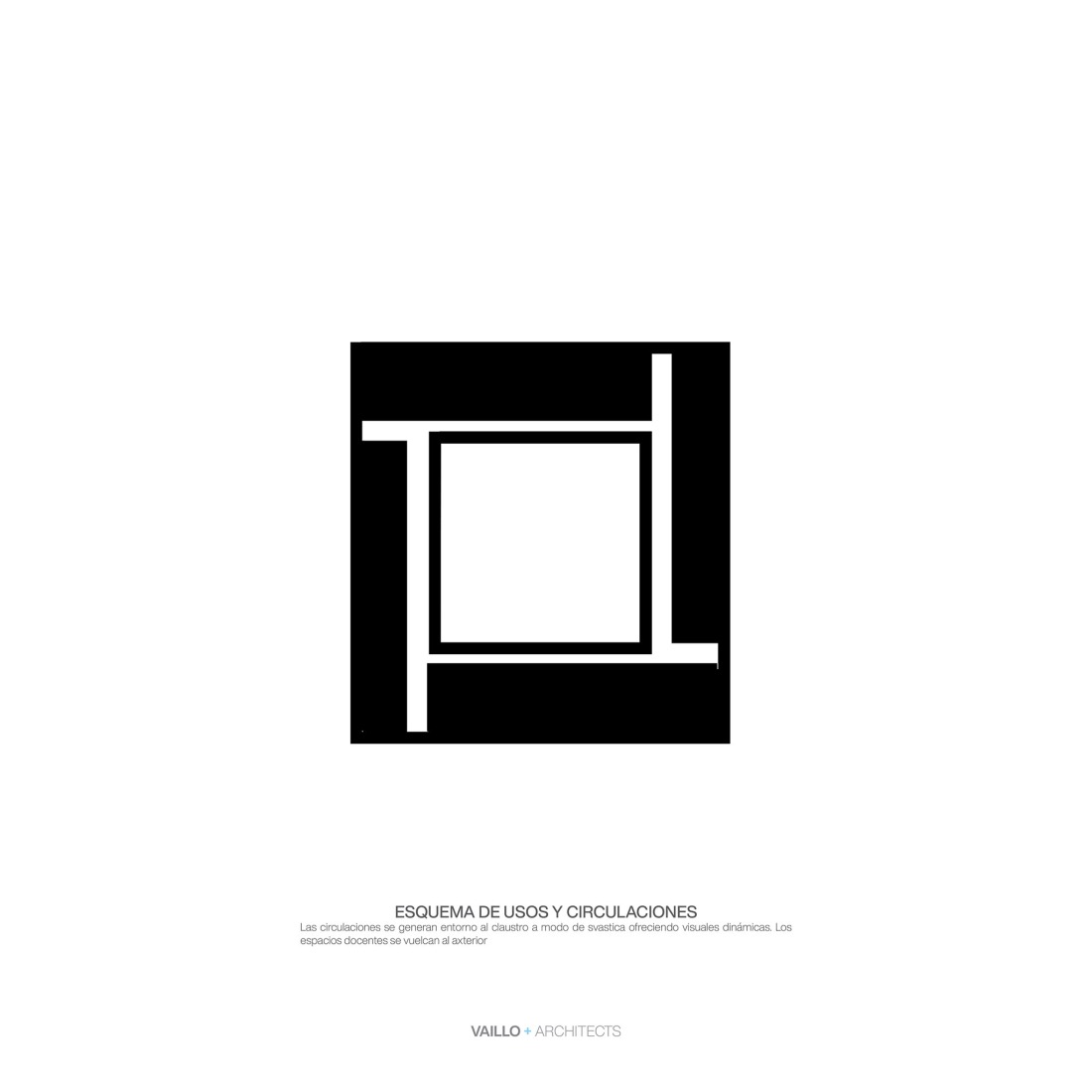 Esquema. Facultad de Turismo por Vaillo +Architects.