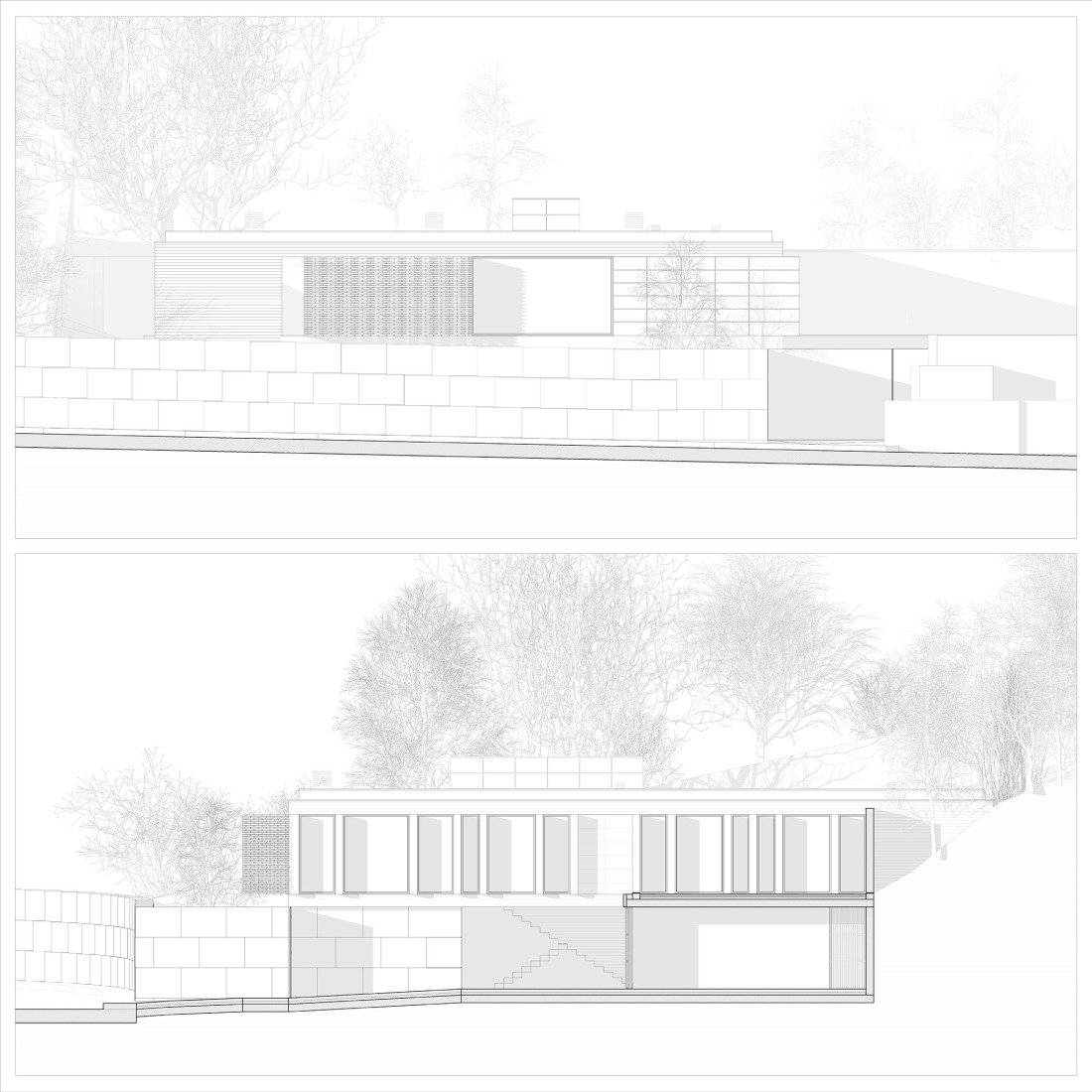 Alzados. Habitação CL por Artequitectos.