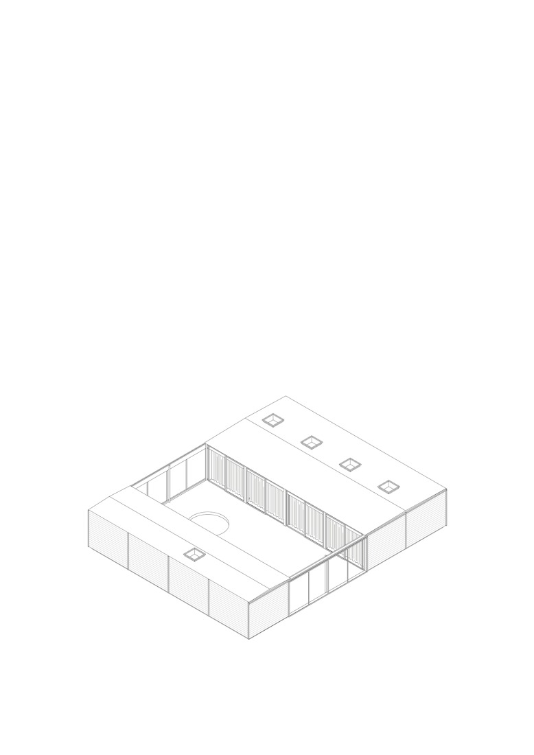 Axonometry. M37 house in Contis by BAST + LITTORAL.