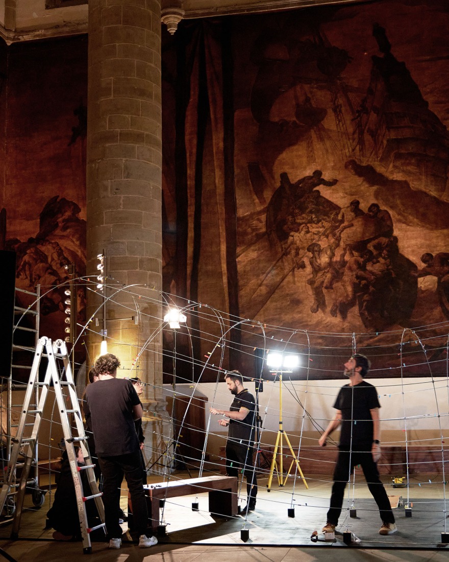 Proceso de construcción. Pabellón ChrYsalis por Francisco González, José Real y Álvaro López.