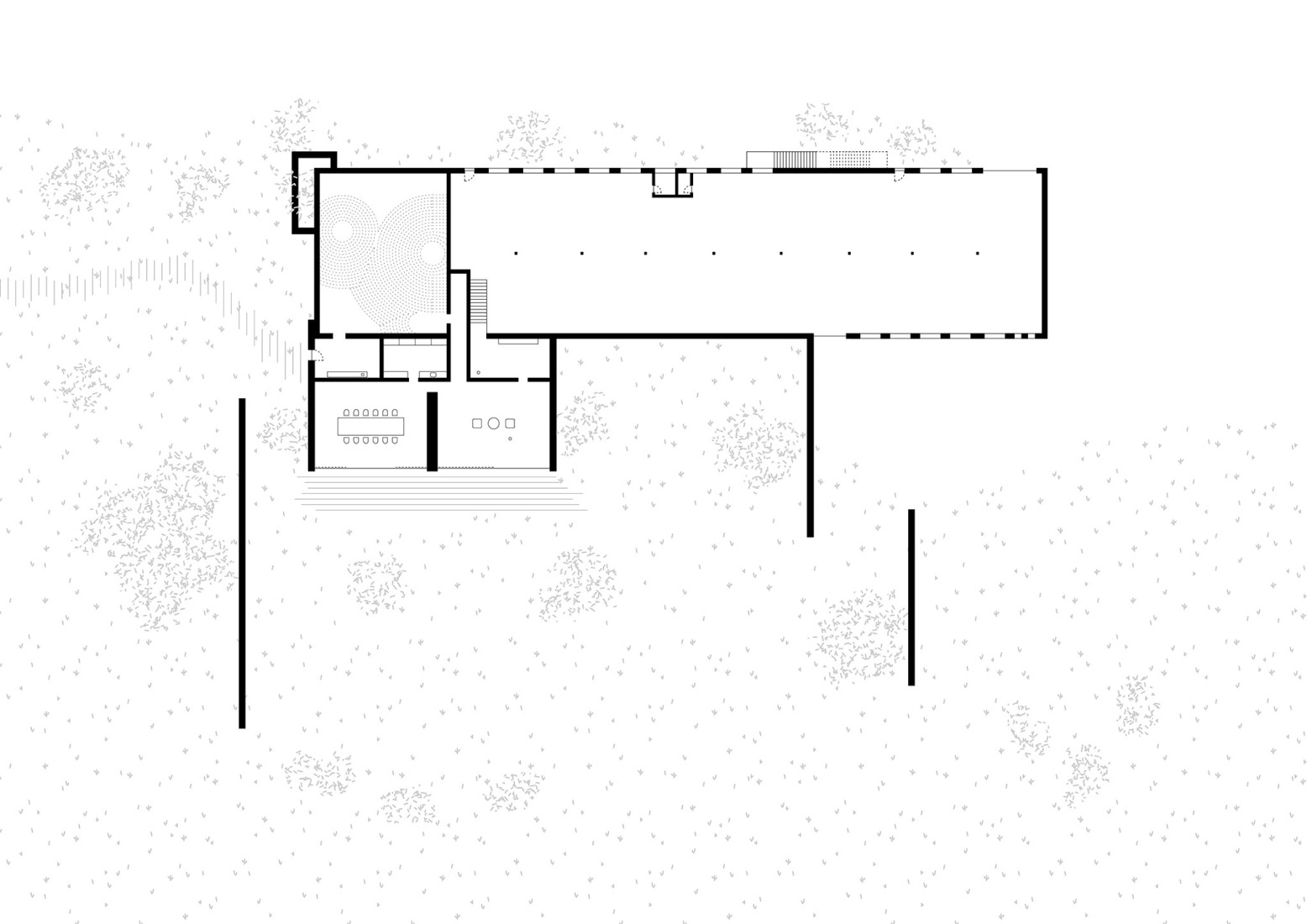 Plano de planta baja. Sede central y sala de exposición de Janošík por Jakub Janošík.