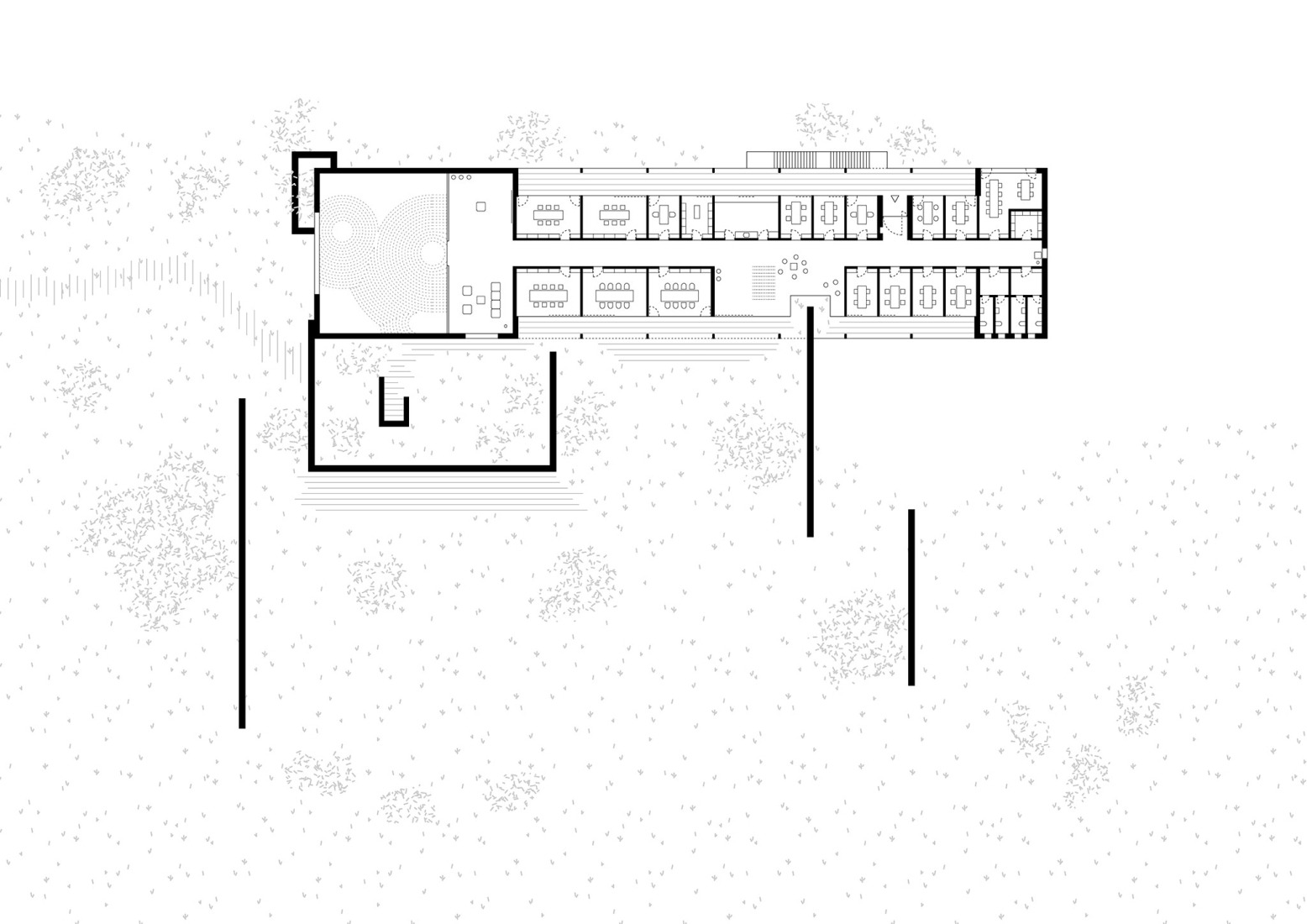 Plano de primera planta. Sede central y sala de exposición de Janošík por Jakub Janošík.