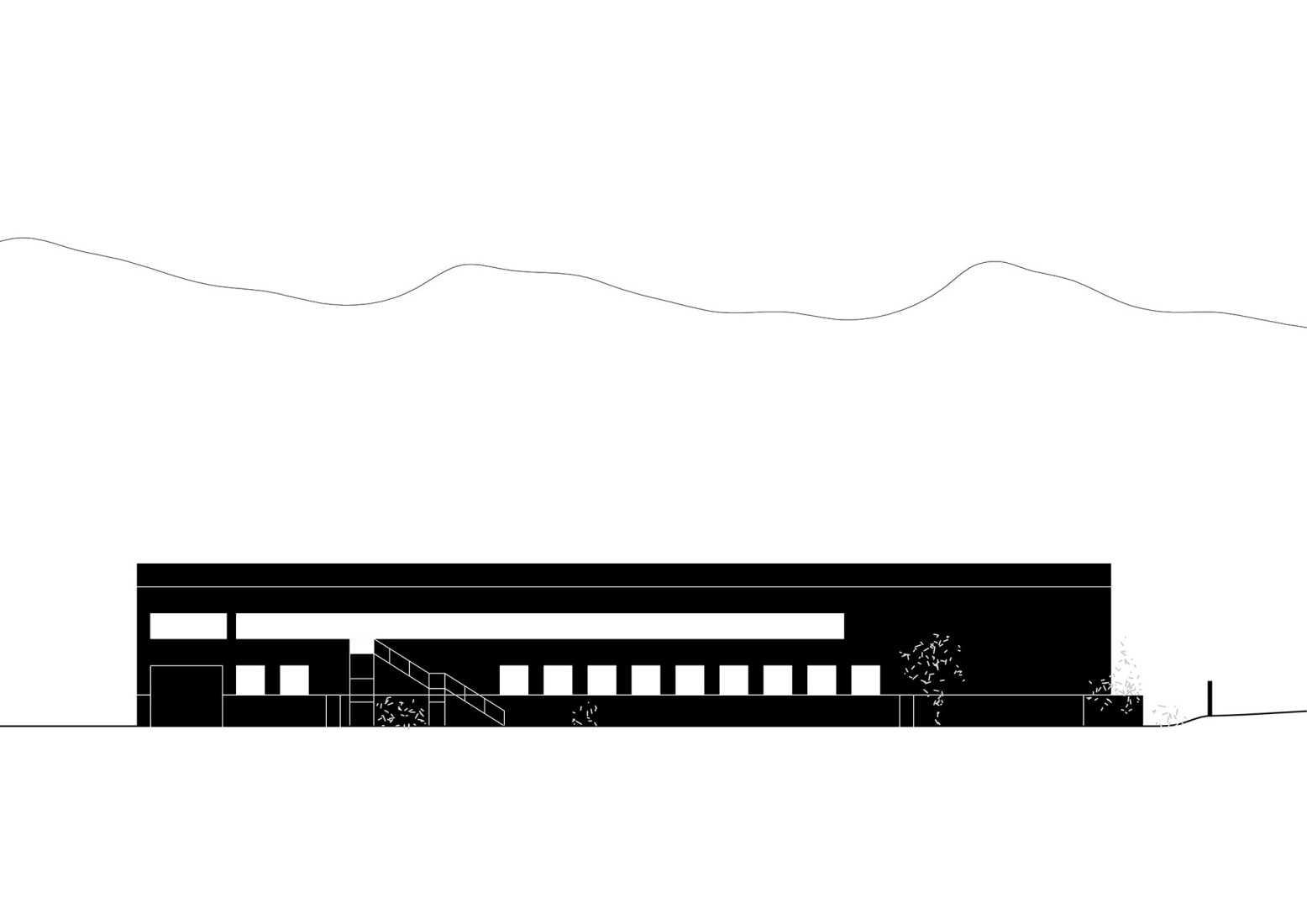 Alzado Norte. Sede central y sala de exposición de Janošík por Jakub Janošík.