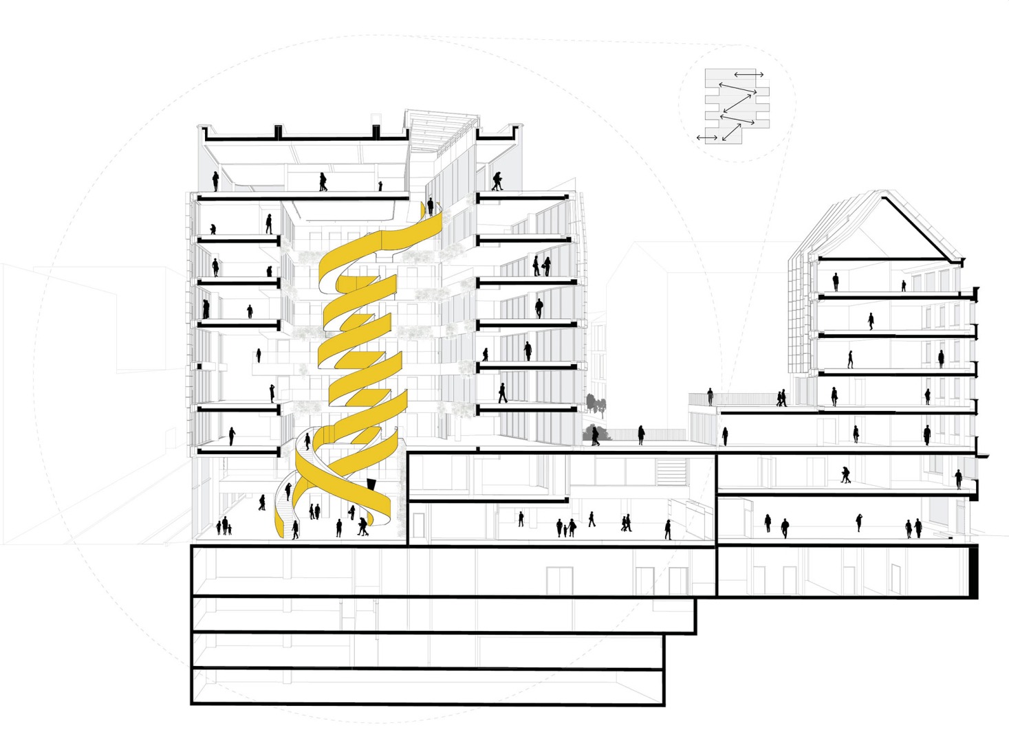Sección. «Post Headquarters - Helix» por Metaform.